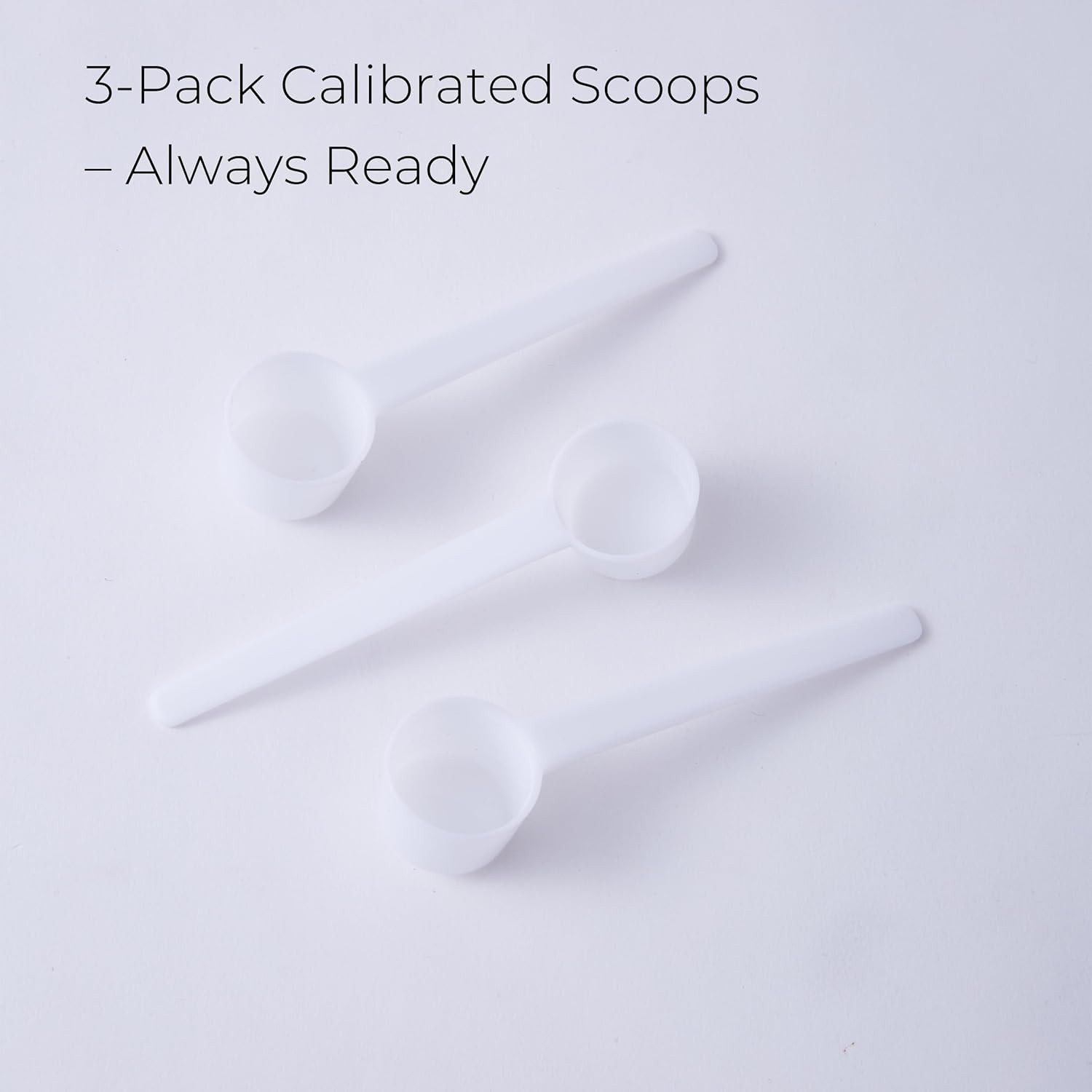 3-Pack 5g Scoop Creatine – White Measuring Spoons Calibrated Creatine