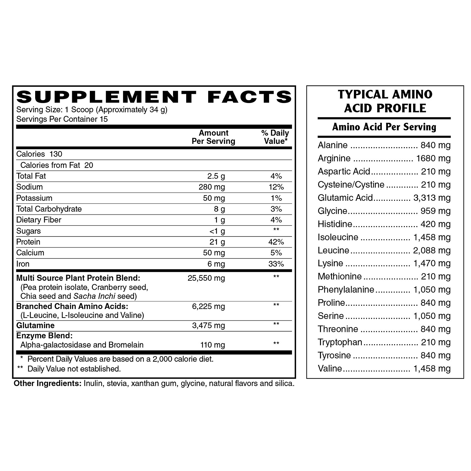 Holly Hill Health Foods, Vegan Plant Protein Powder, Vanilla, 1.1 Pound