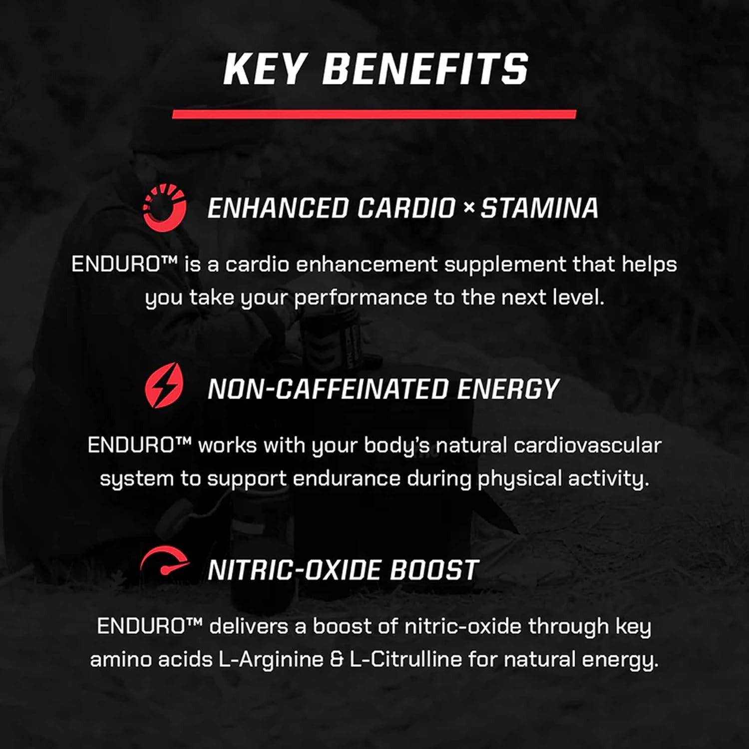 Enduro Nitric Oxide Pre Workout Powder Zero Sugar Stimulant Free Preworkout Caff