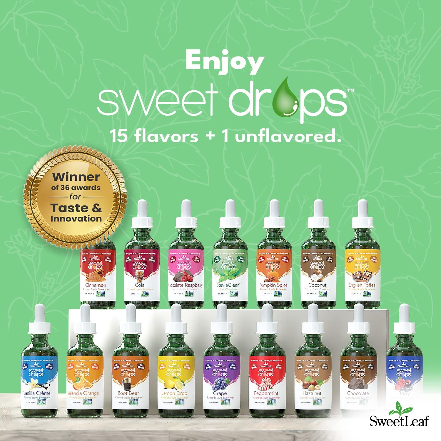 SweetLeaf Stevia Liquid Sweet Drops – English Toffee 2 Fl Oz (Pack of 2)