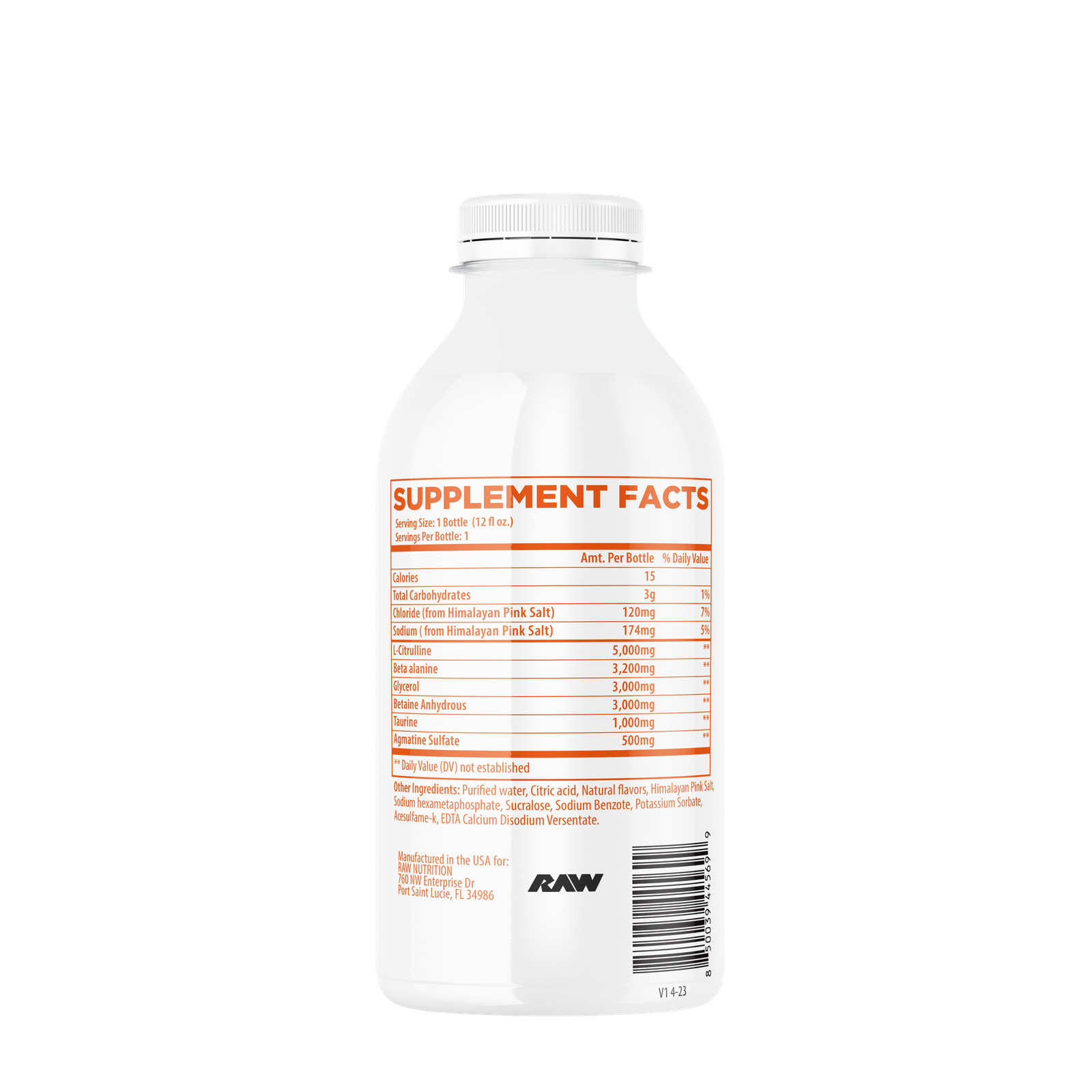 Pump Non-Stim Preworkout RTD – Rainbow Sherbert – 12 oz. (12 Bottles)