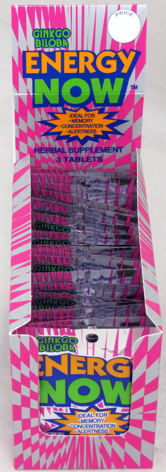 Ginkgo Biloba Energy Now Herbal Booster Supplements 24 packs 72 pills Memory