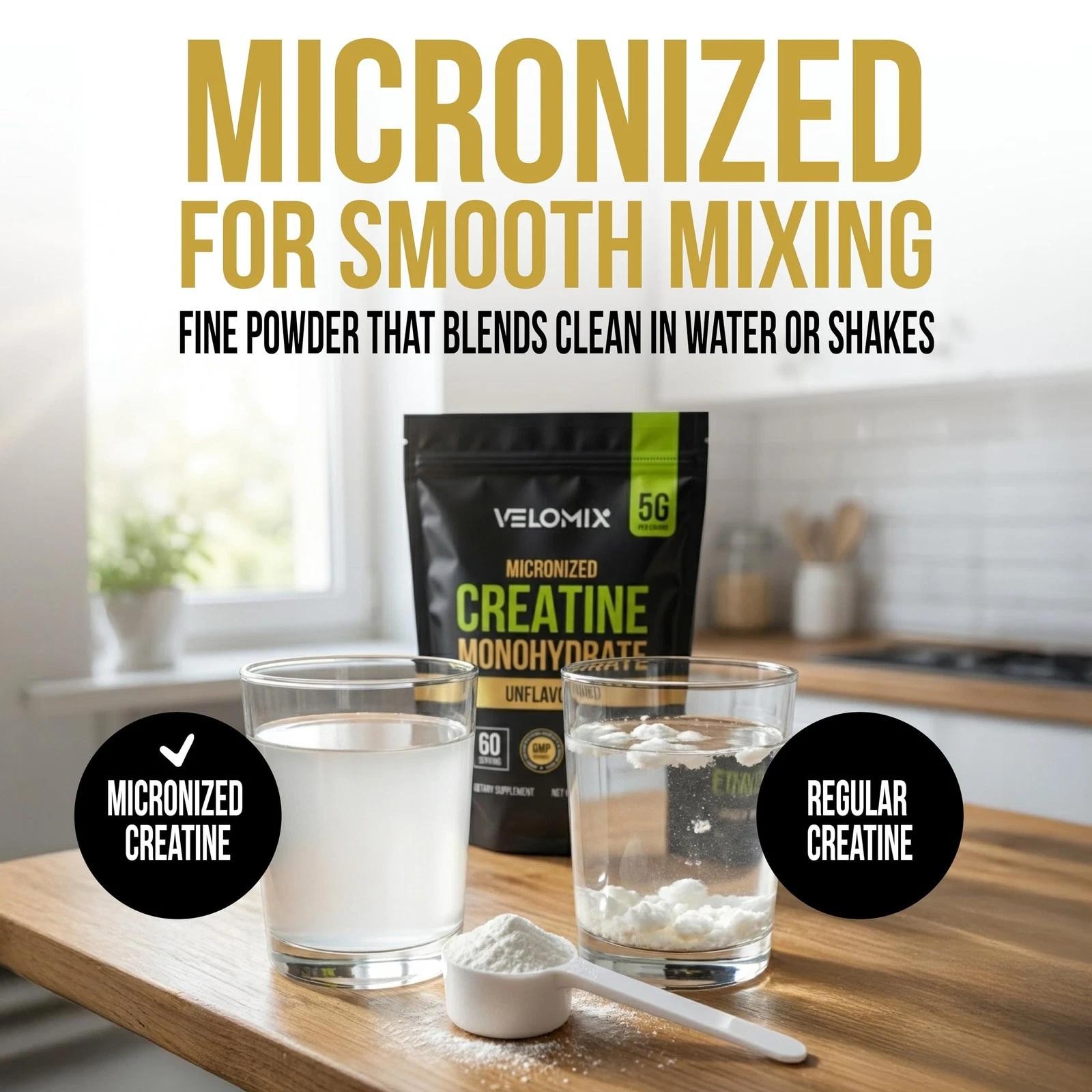 Micronized Creatine Monohydrate Powder – 100% Pure Creatine Powder Unflavored an