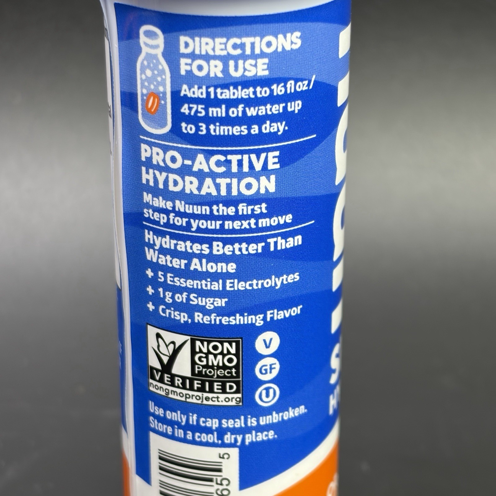 Nuun Sport Electrolyte Tablets Orange – 60 Count Pack (6 Tubes) EXP 8/26