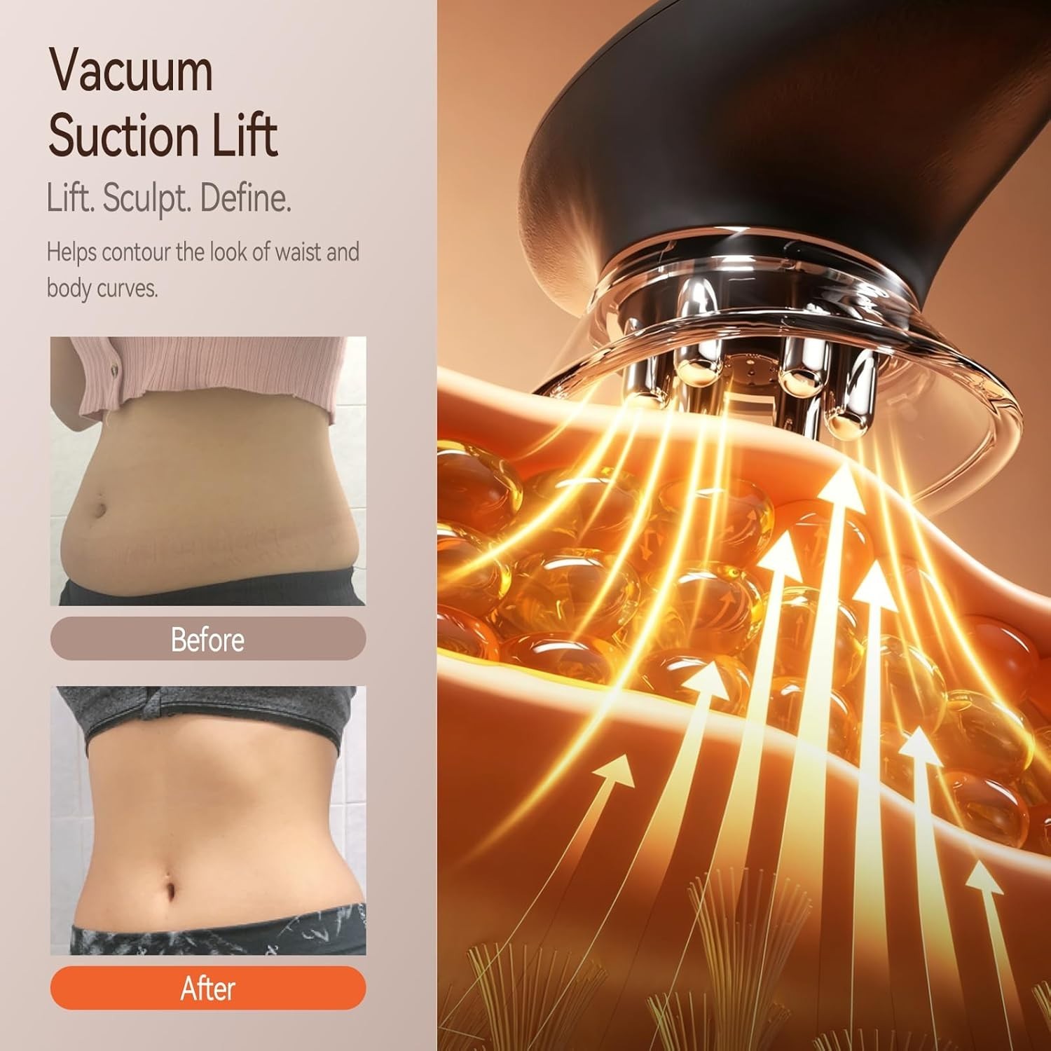 3-in-1 Body Sculpting Machine with Red Light, Vacuum Suction & Microcurrent, Cel