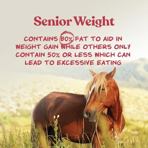 Manna Pro Senior Horse Weight Gain Supplement with Omega-3 & Flaxseed – 8 lb