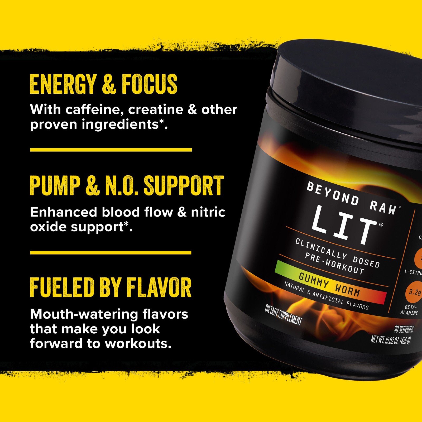LIT™ Pre-Workout – Watermelon (30 Servings)