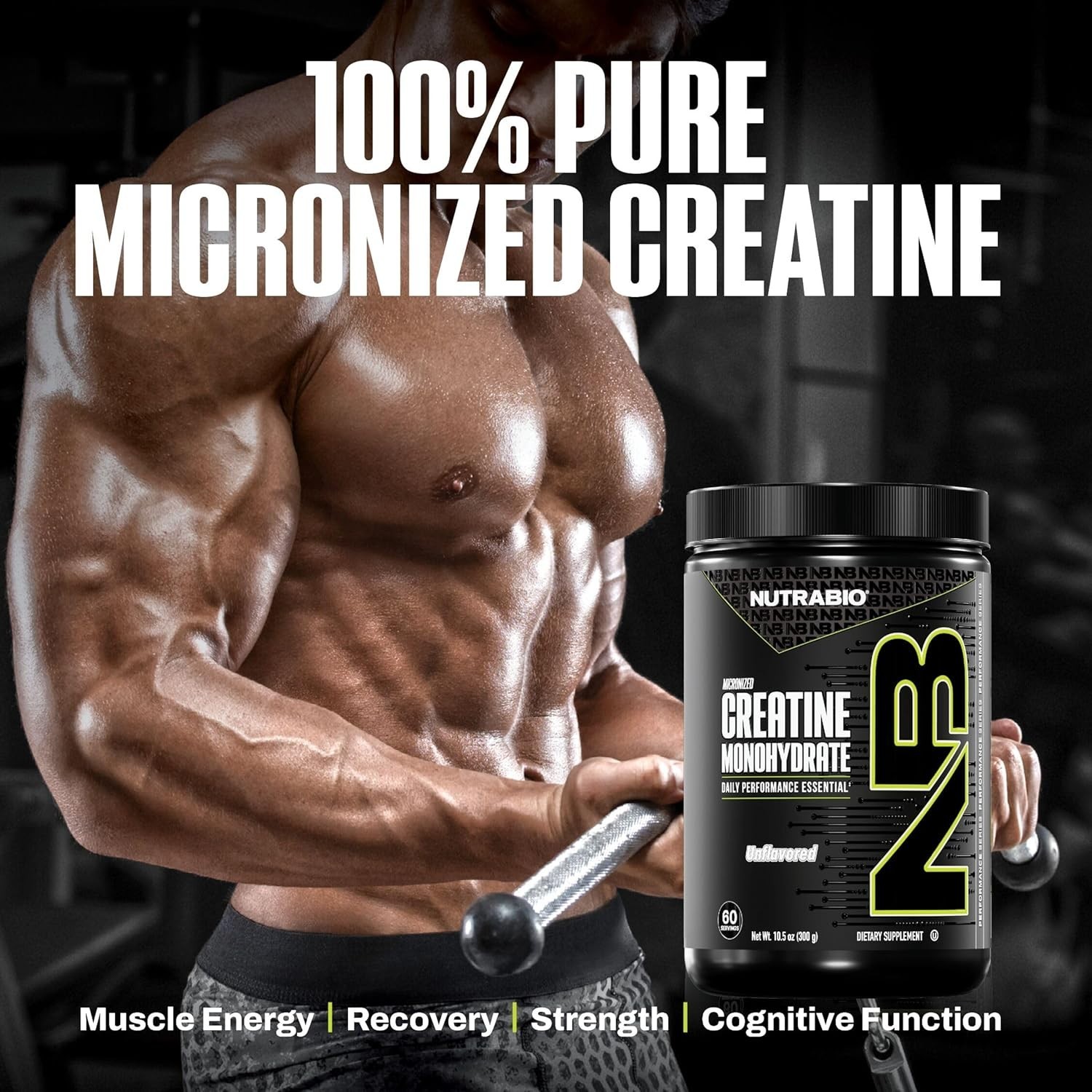 Unflavored Pure Creatine Monohydrate – 300g for Strength & Enhanced Recovery