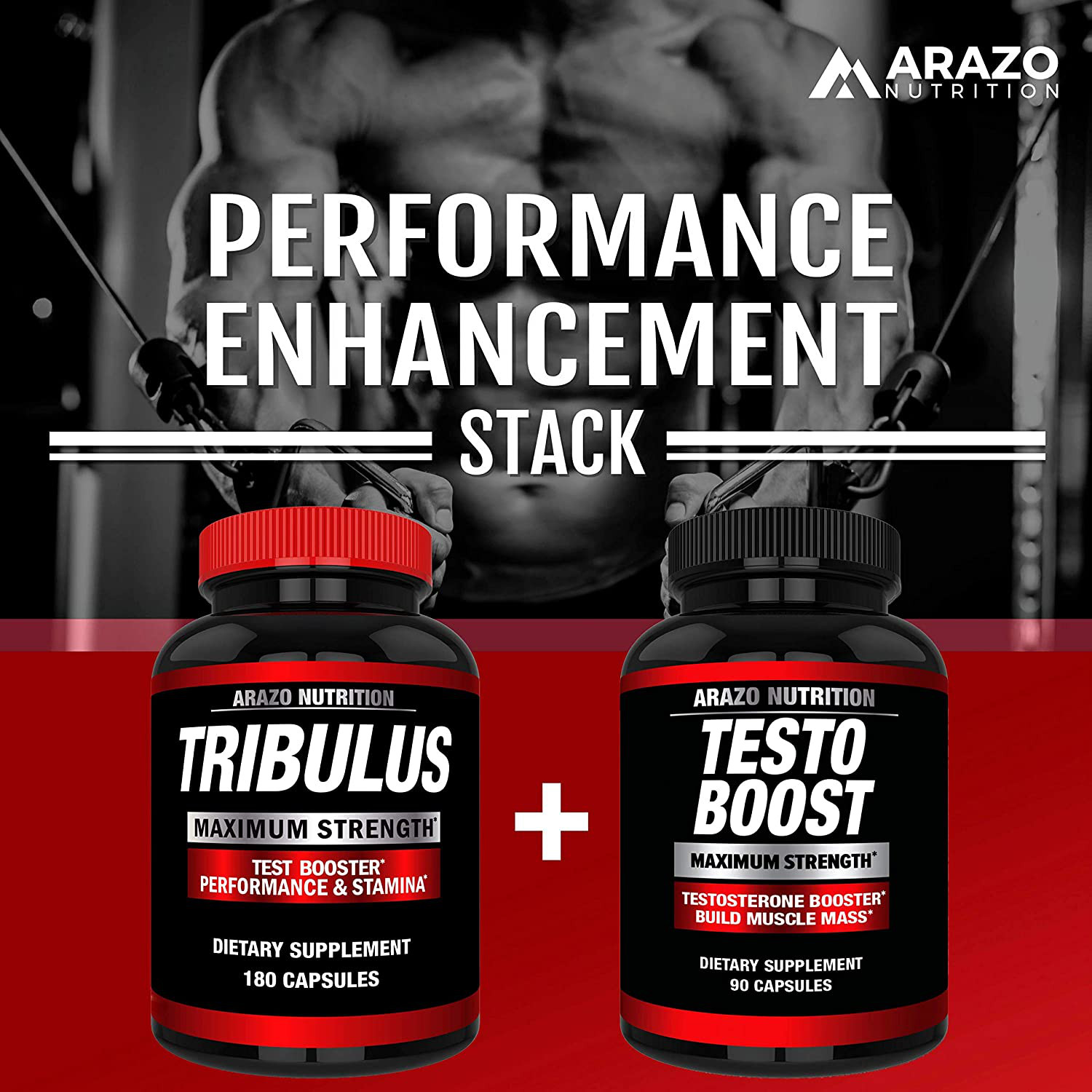 Arazo Nutritioin TestoBoost Dietary Supplement Maximum Strength 90 Capsules