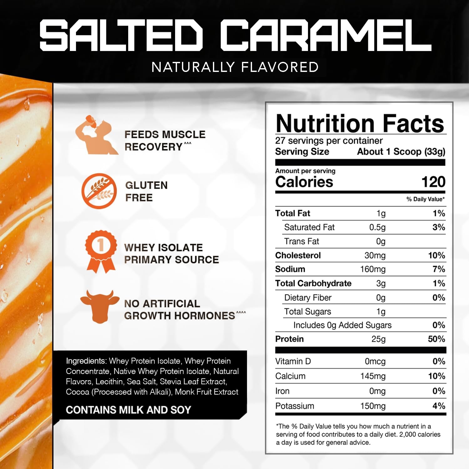 Naturally Flavored Rival Whey Salted Caramel 2lb