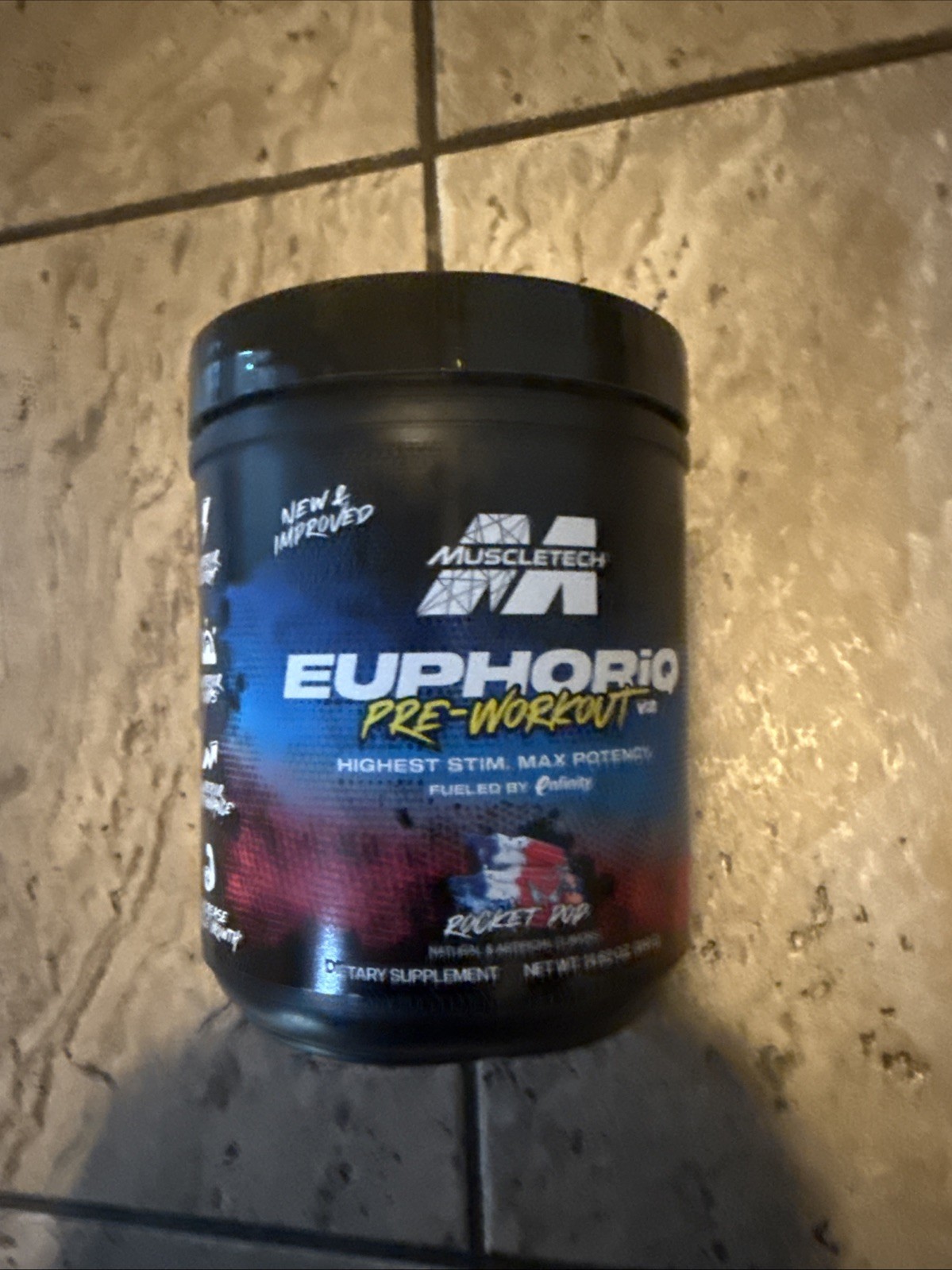 EuphoriQ Pre-Workout V2 – Rocket Pop (20 Servings). Expiration Date 12/2026