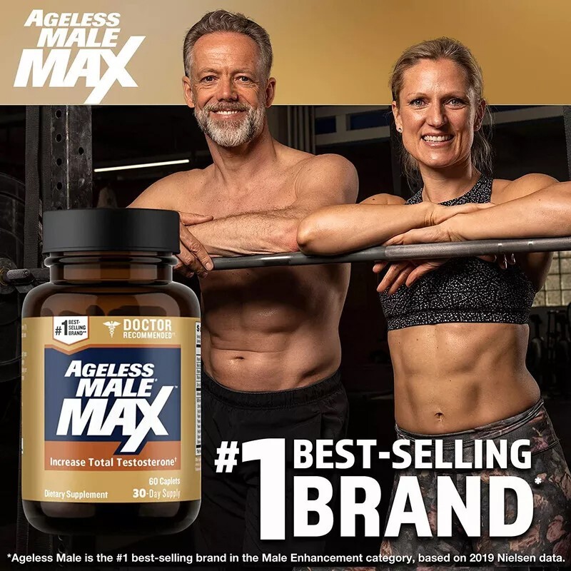 Ageless Male Max Total Testosterone and Nitric Oxide Booster – 120 Caplets