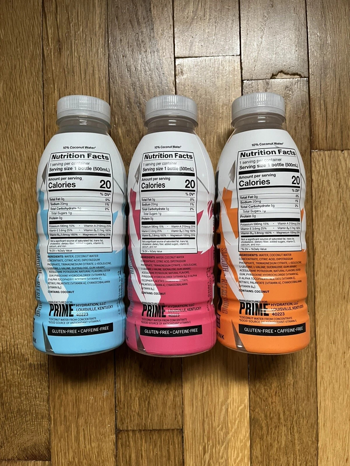PRIME Hydration ICE BUNDLE Blue Chill, Red Chill, Orange 12 FL Oz, (Pack of 15)