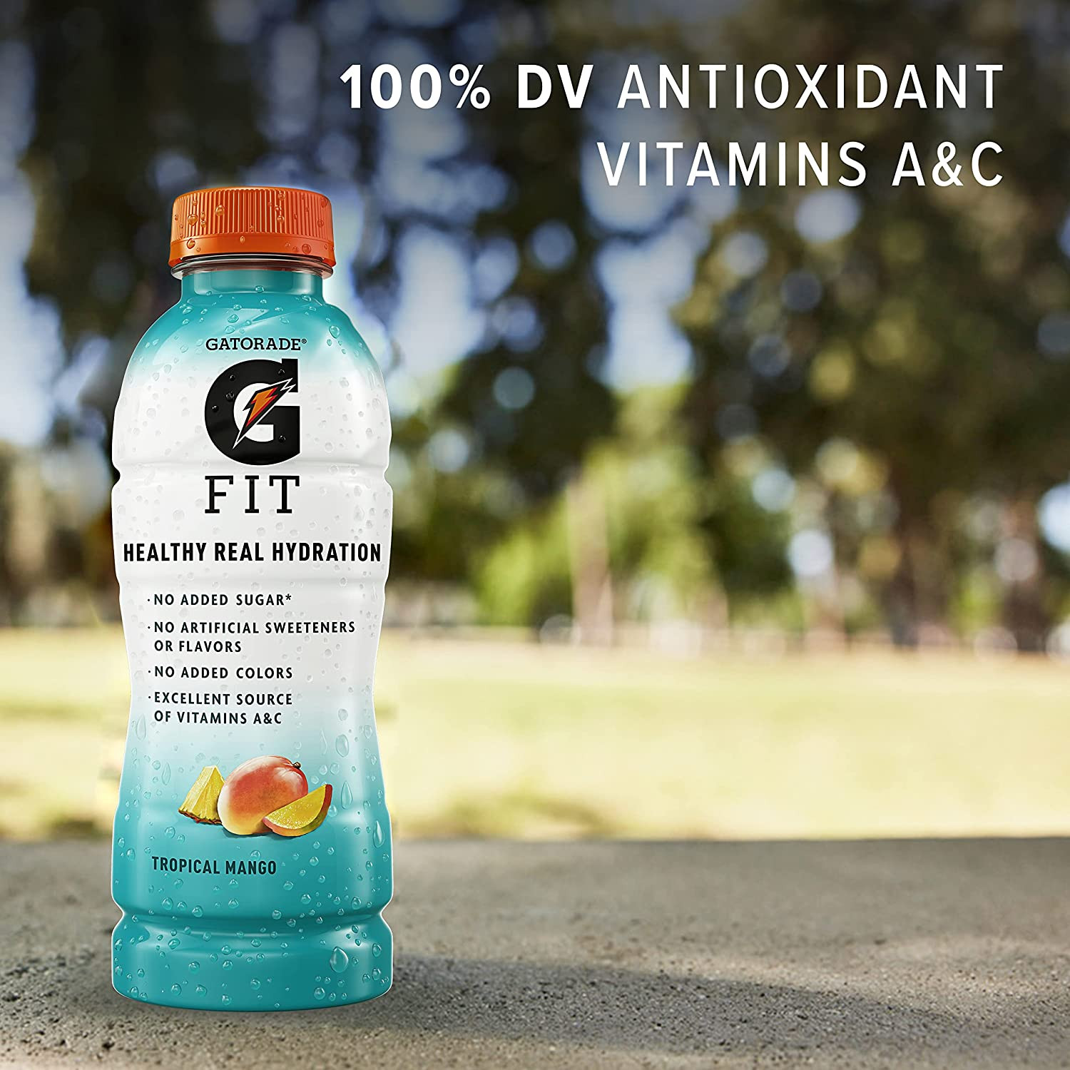 Gatorade Fit Electrolyte Beverage, Healthy Real Hydration, Tropical Mango, 16.9.