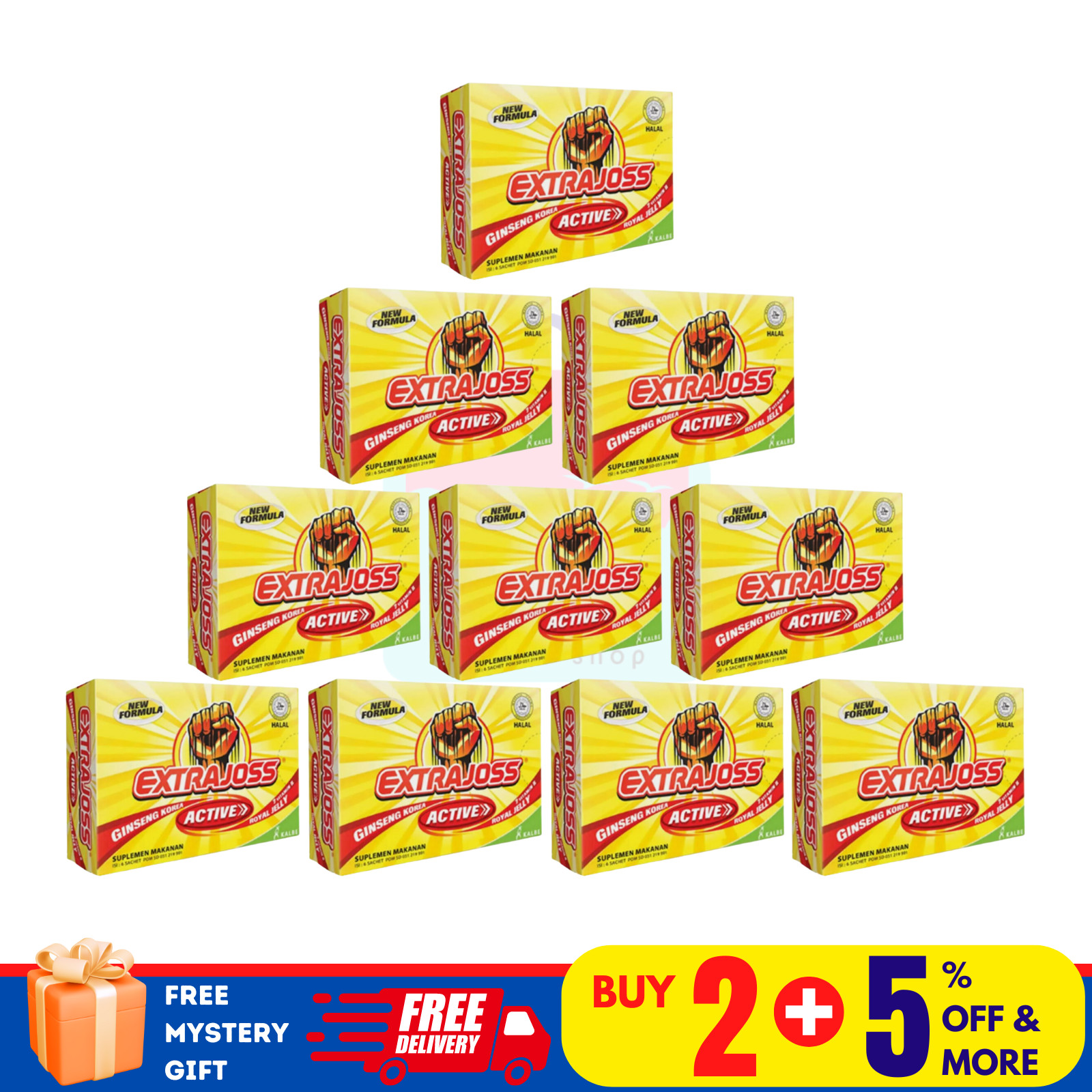 EXTRA JOSS Active Flavour 10 Box Energy Drink Powder Boost Stamina