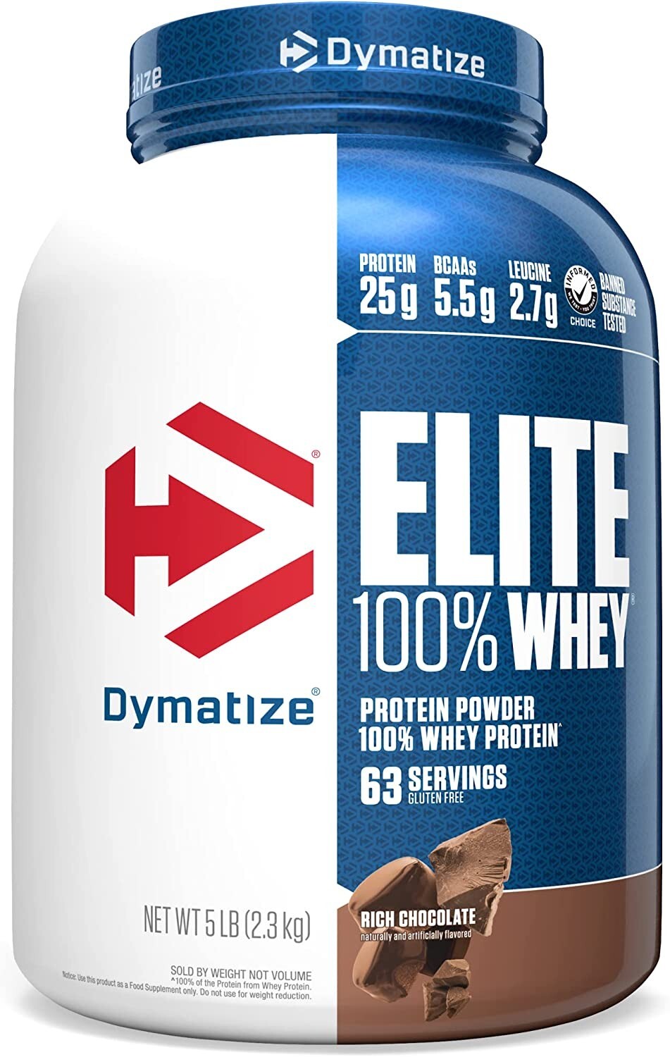 Dymatize Elite 100% 5LB Whey Protein 25g per Serving 67 Servings Pick Flavor New