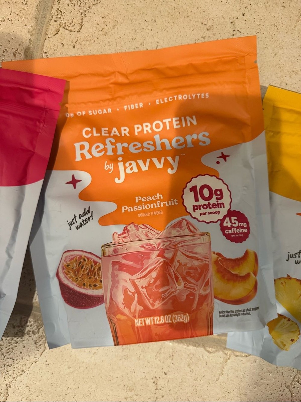 Clear Protein Refresher by Javvy trio flavors
