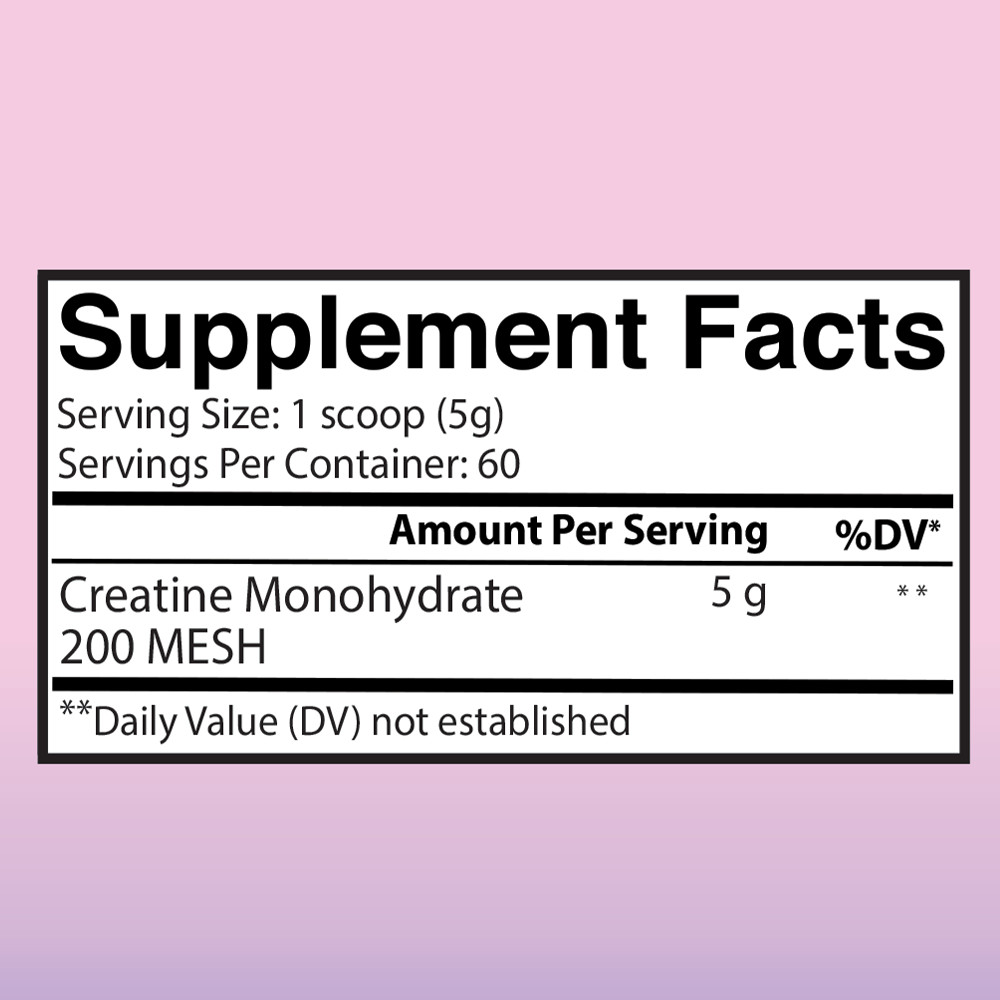 Angry Supplements Better Booty 100% Creatine Monohydrate for Women, 60 Serv 300G