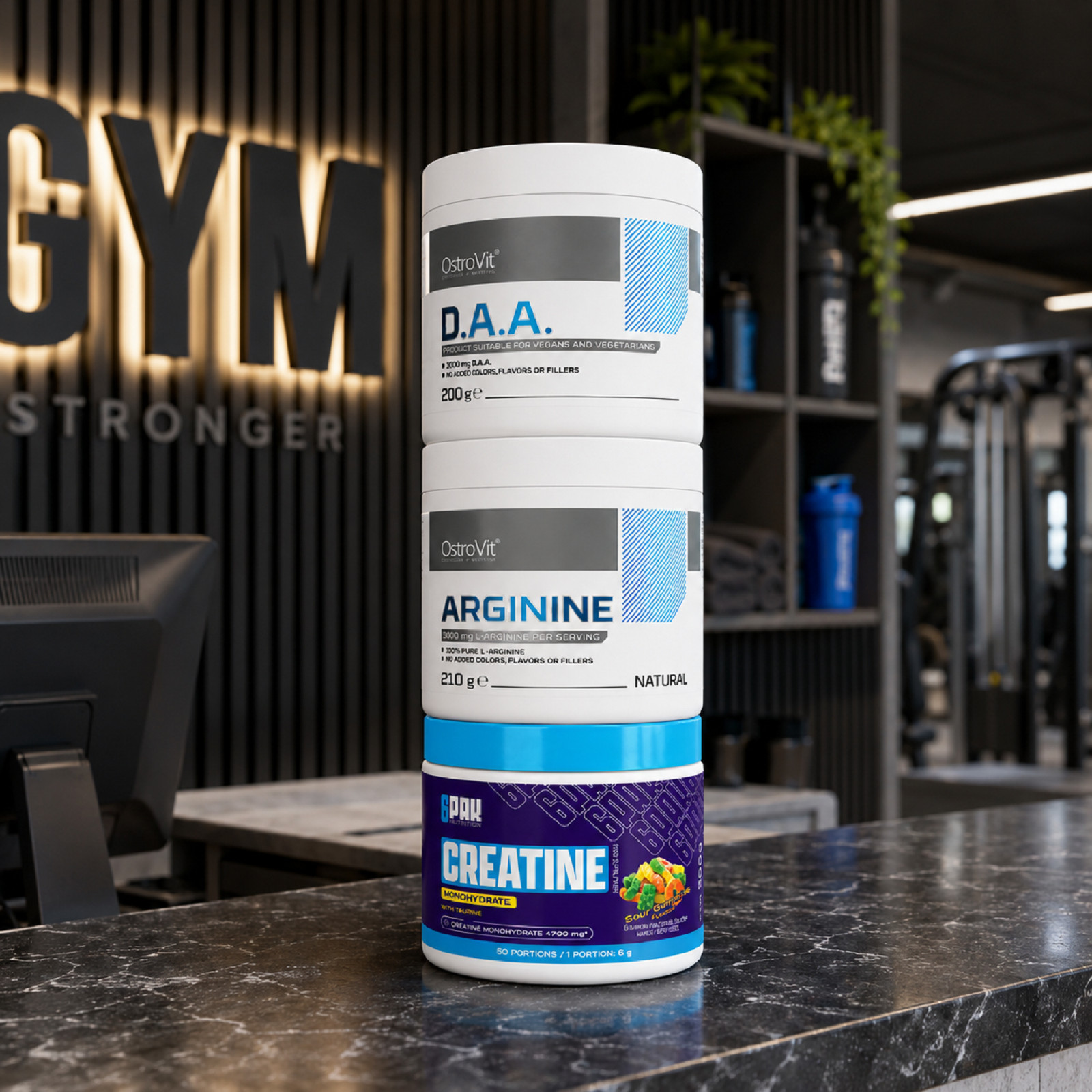 ARGININE + CREATINE MONOHYDRATE + DAA – Strenght Performance Recovery Endurance