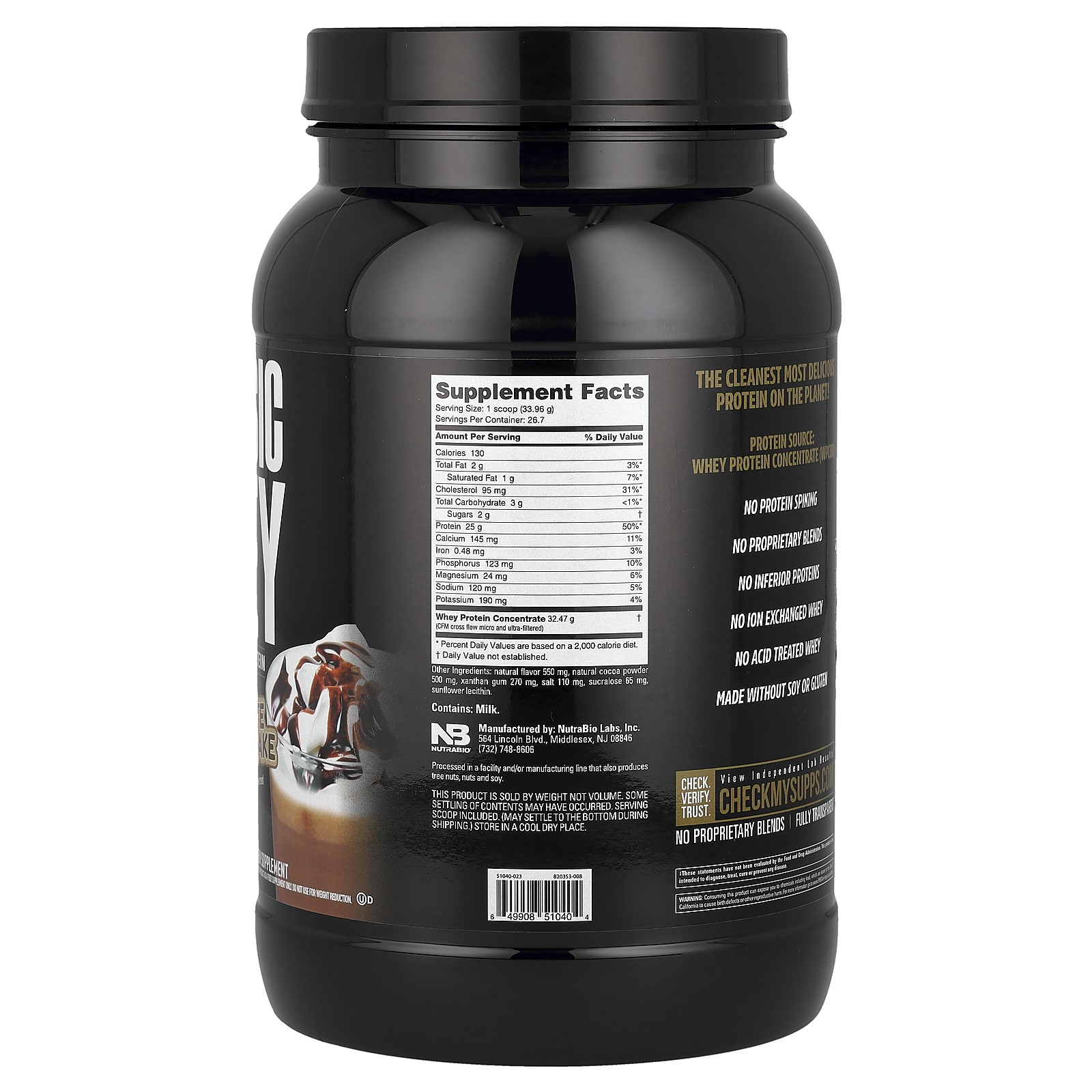 Classic Whey Protein, Chocolate Milkshake, 2 lb (907 g)