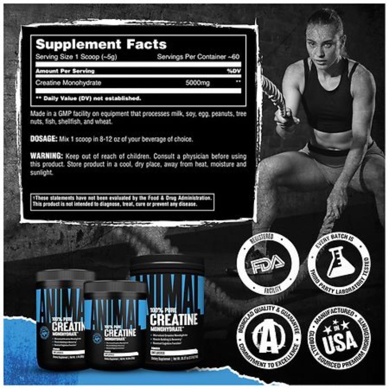 Animal Creatine Powder Unflavored 10.58 oz