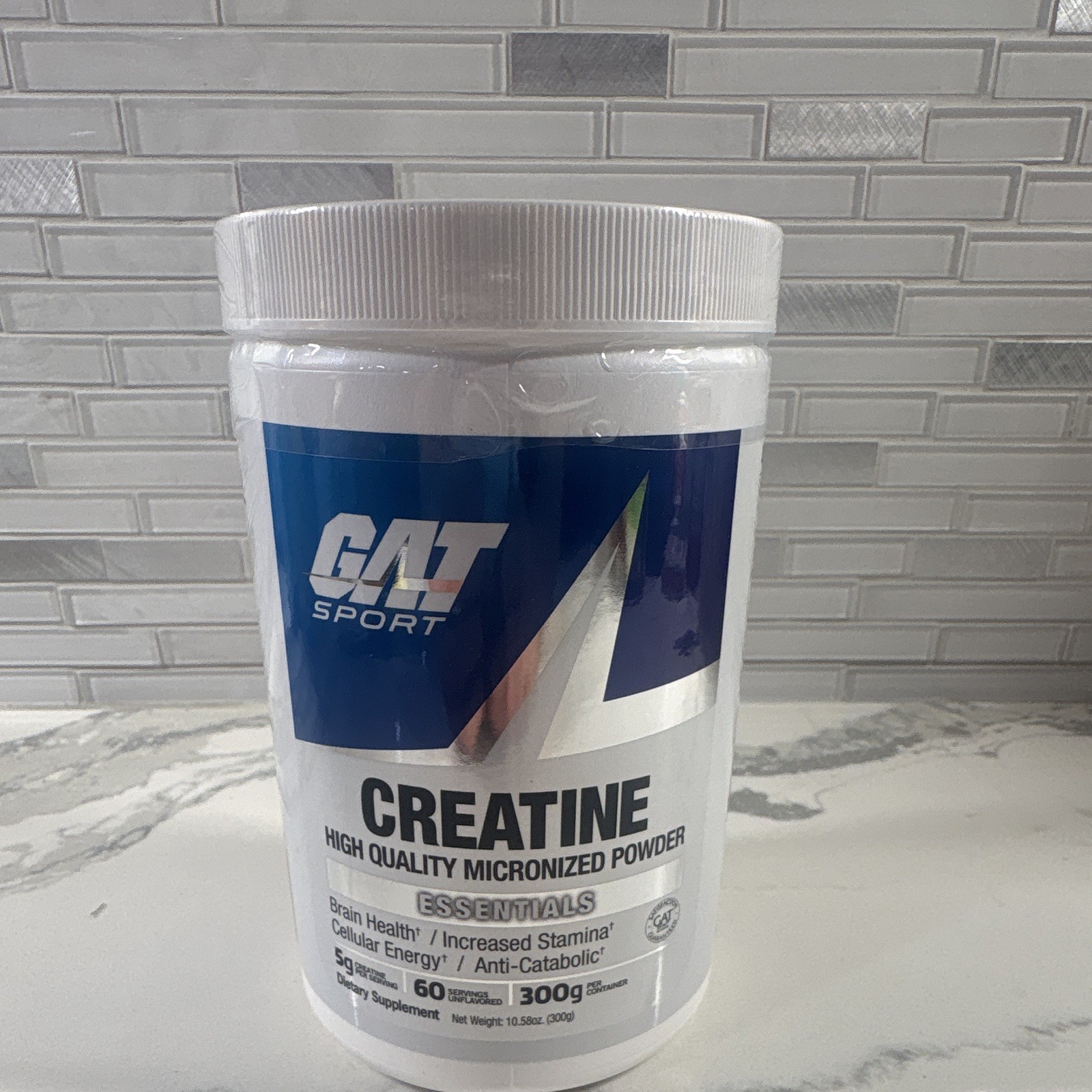 NEW*GAT Sport Creatine Monohydrate Micronized Powder Unflavored 300g 60 Servings