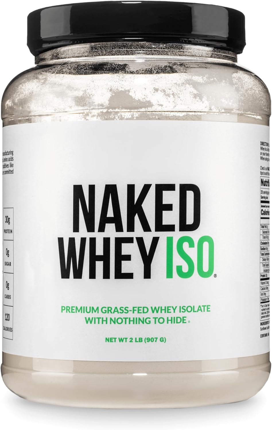 Whey Isolate Protein – Only 2 Ingredients, 30G Grass-Fed Protein, Zero Carb, Unf