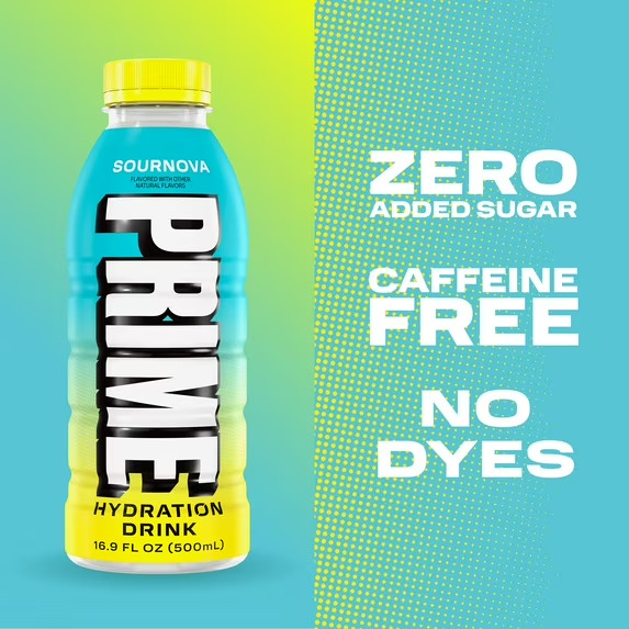 6x Prime Hydration Sports Drink Sournova 16.9 fl oz Brand New Bottles