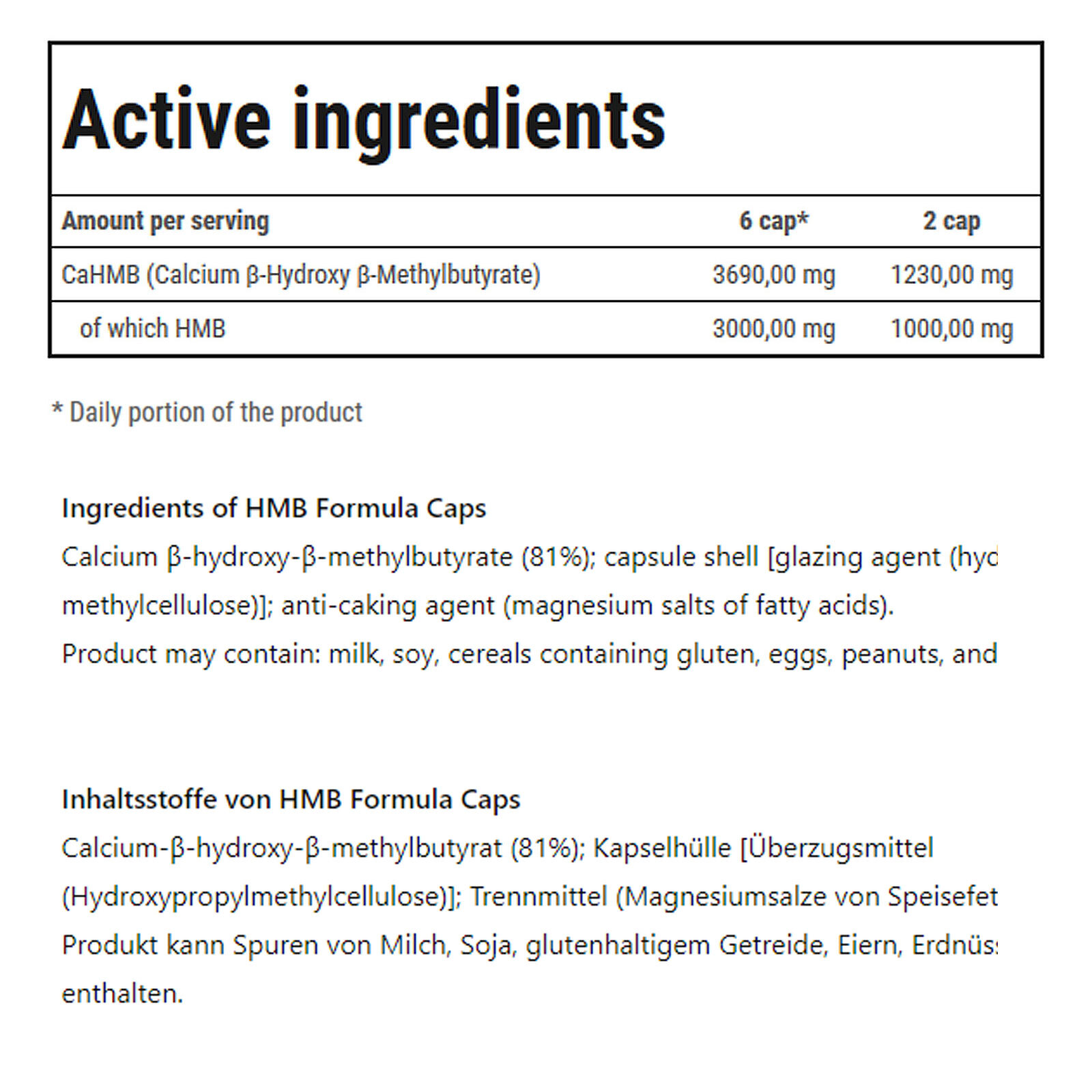 HMB SUPPLEMENTS – Reduces Body Fat & Lean Muscle Growth – HMB 1000 mg PILLS