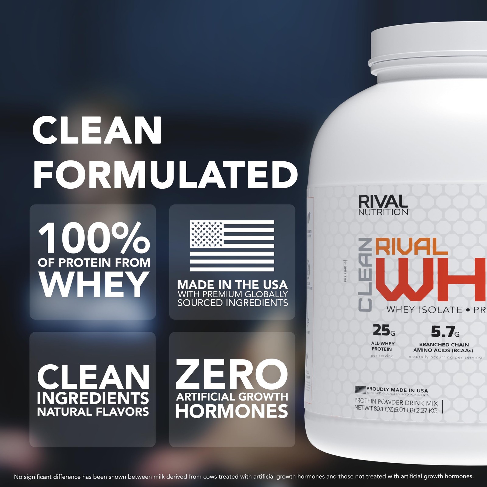 Rival Nutrition Clean Rival Whey Pure Chocolate Protein Powder I Whey Isolate