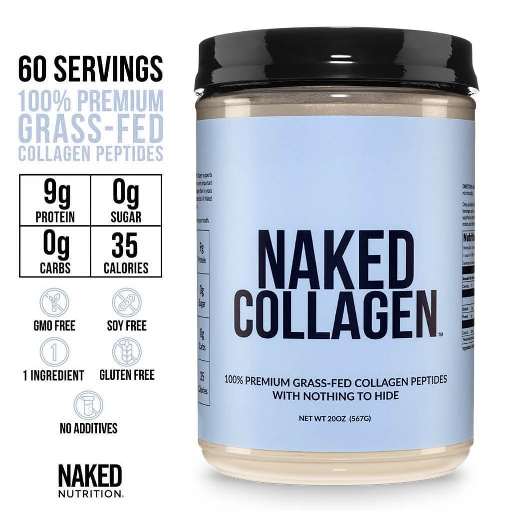 NAKED Collagen Peptides Protein Powder, 60 60 Servings (Pack of 1), Blue