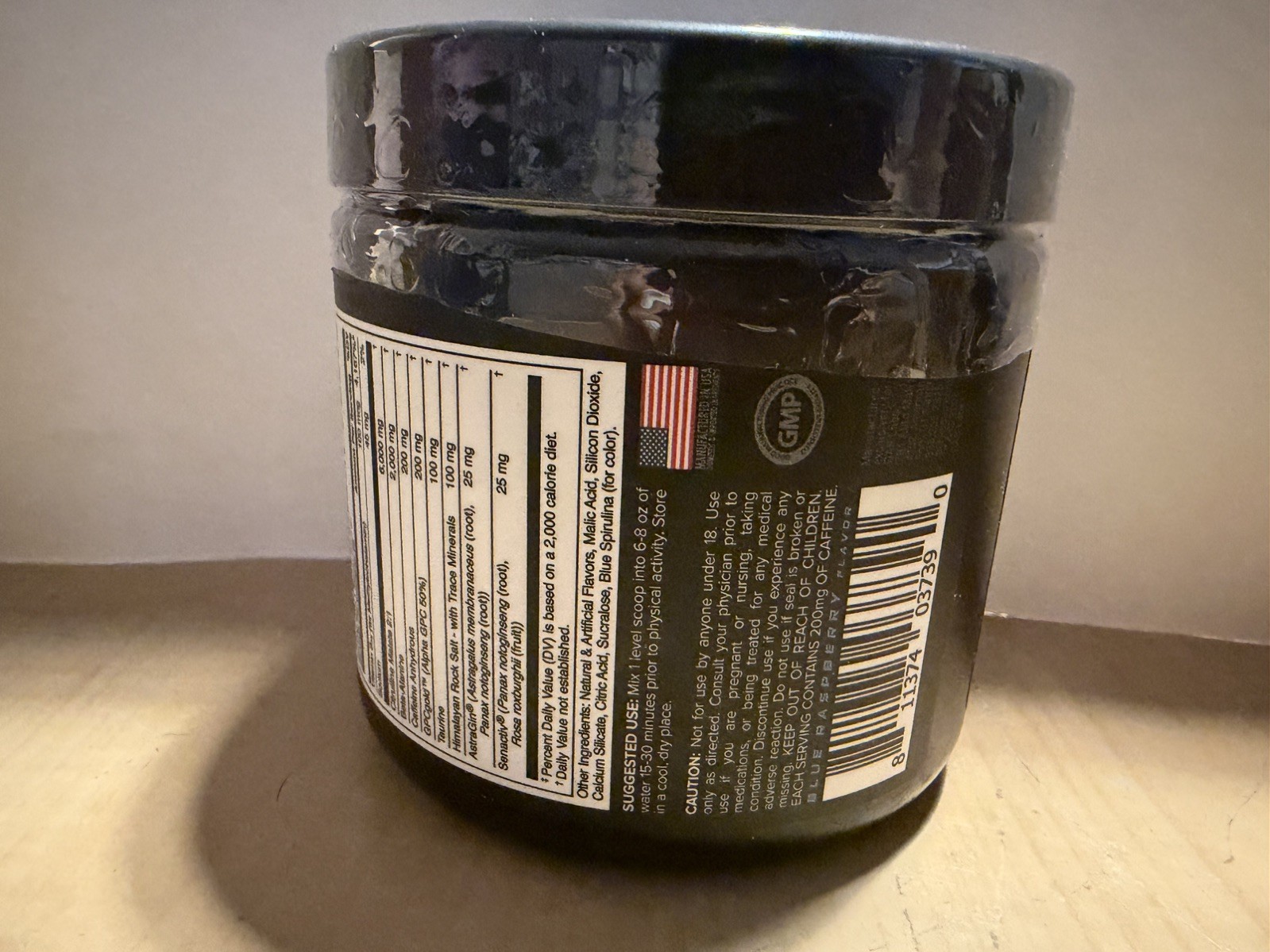 Bucked Up Pre-Workout Powder with 200mg Caffeine – Blue Raz (25 Servings)