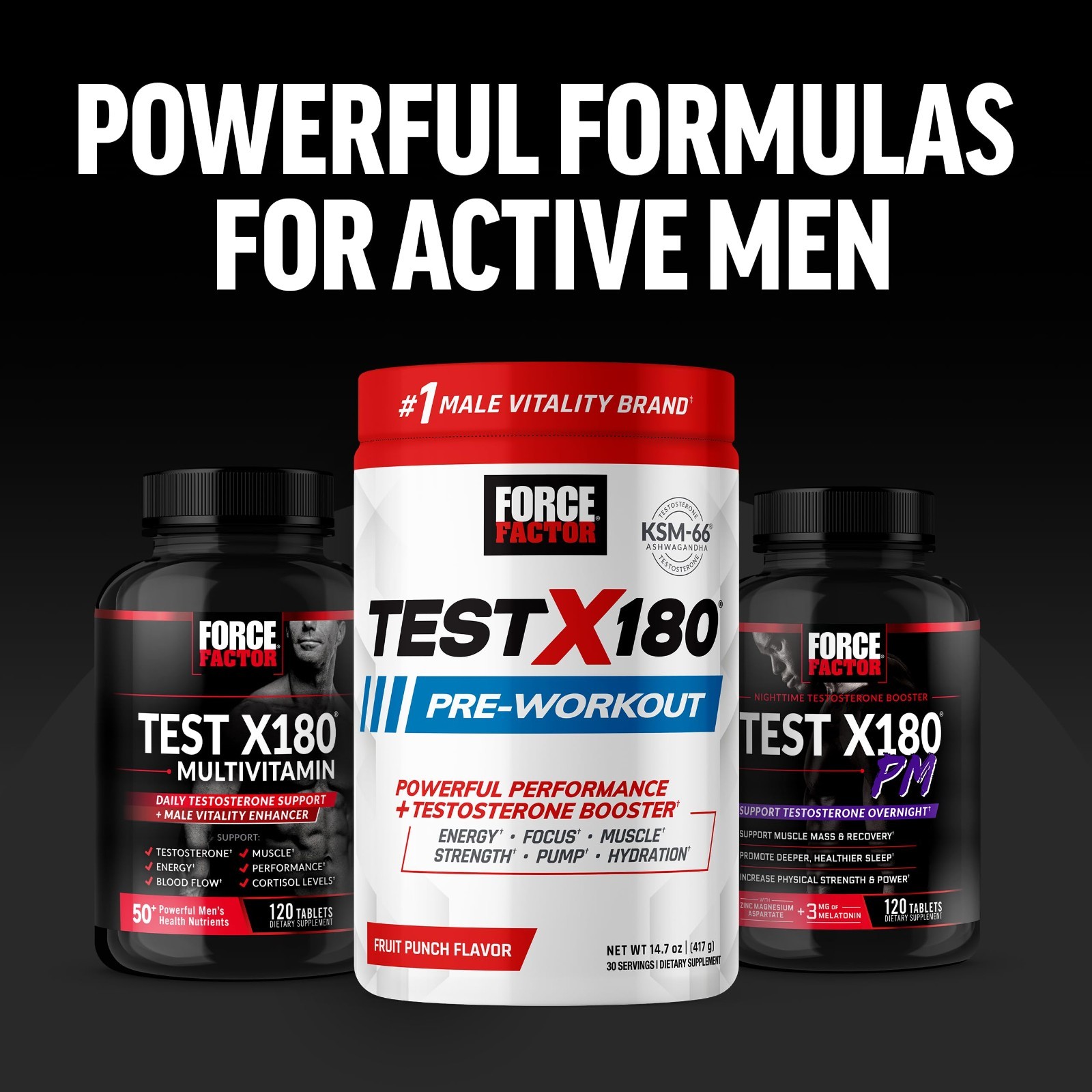 Testosterone Booster for Men – Lean Muscle, Energy Boost, Fenugreek & Green Tea,