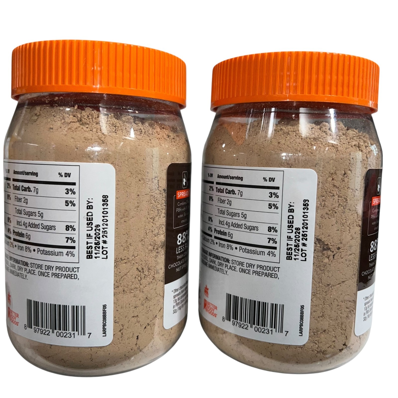 PBfit Chocolate Peanut Butter Powder 8oz – 2 Pack – Low Fat