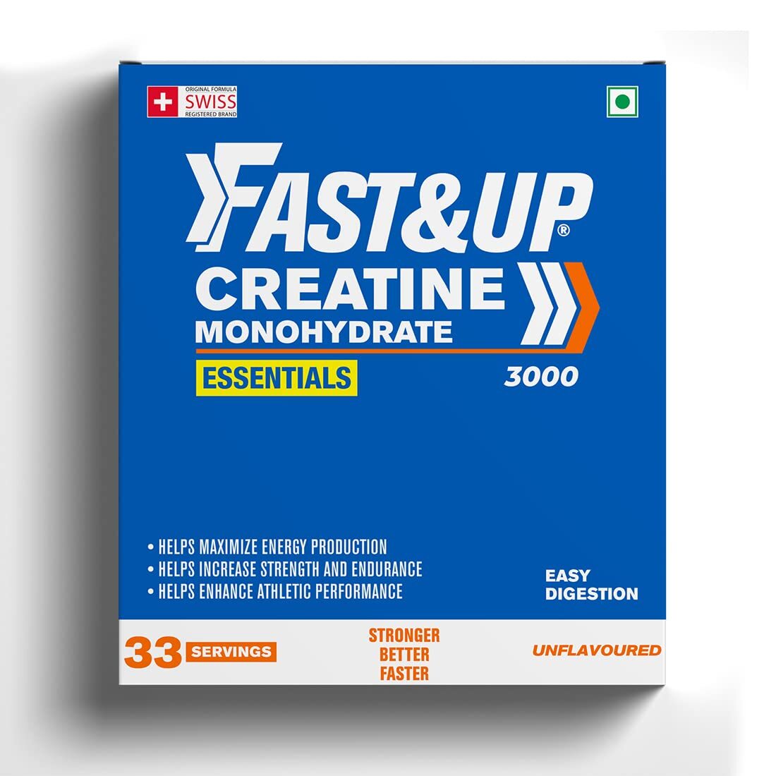 Fast&Up Creatine Monohydrate For Muscle Repair & Recovery Unflavored Choose Size