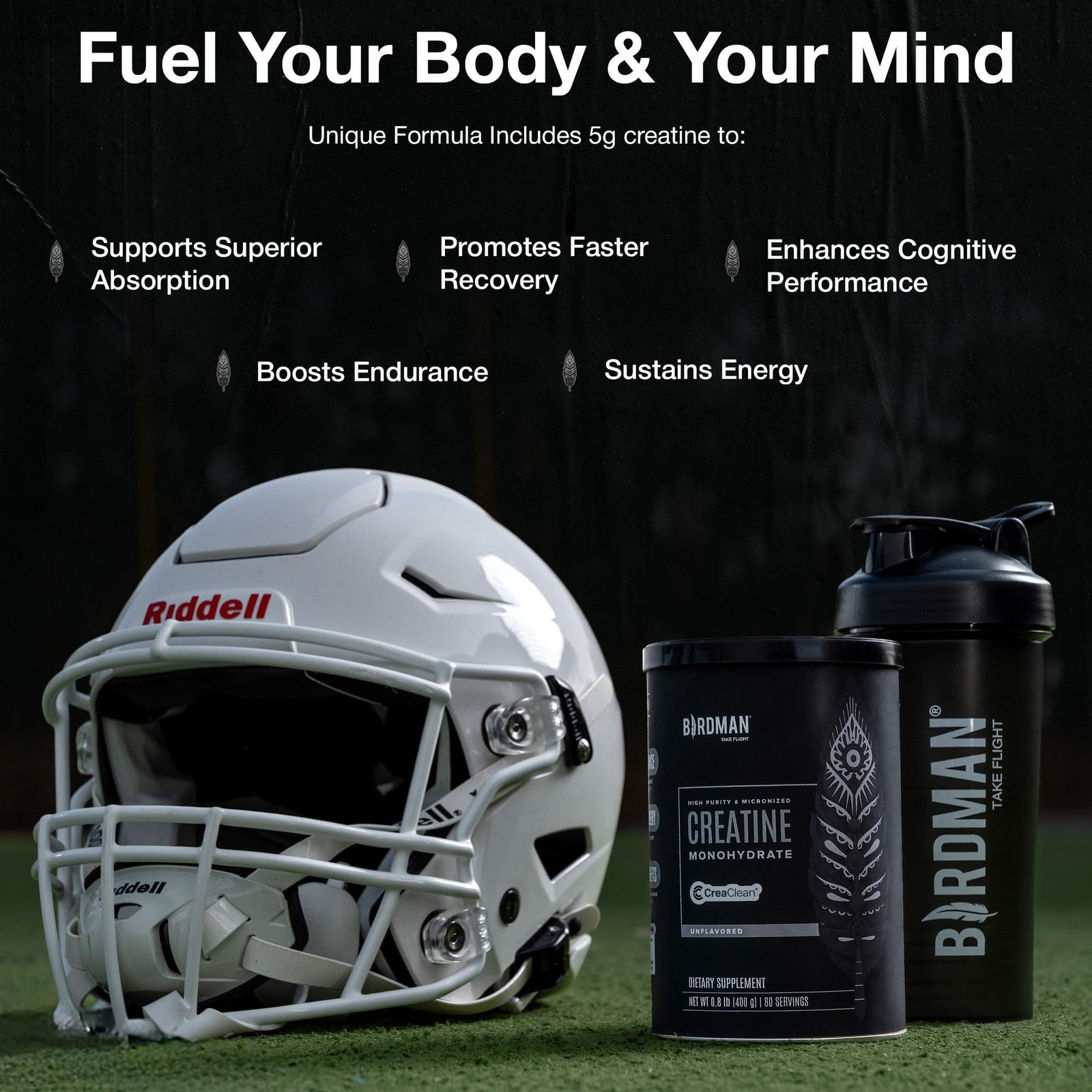 BIRDMAN Micronized Creatine Monohydrate Powder, 200 Servings (1000 g), Powder