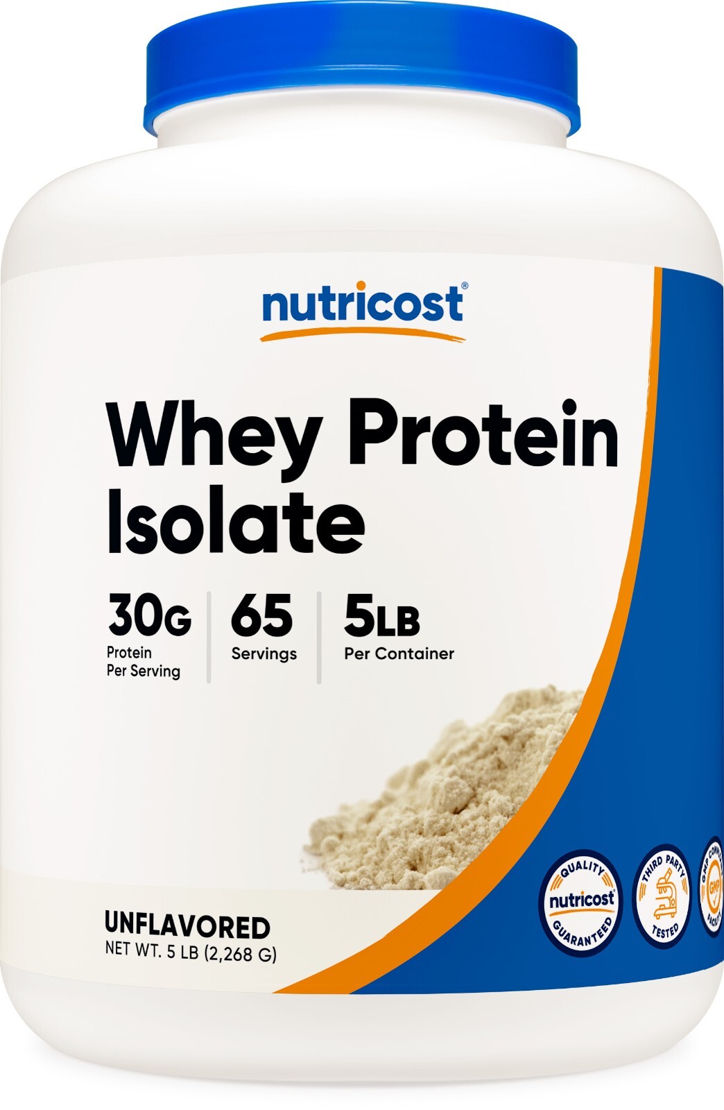 Nutricost Whey Protein Isolate (Unflavored) 5LBS – Protein Powder