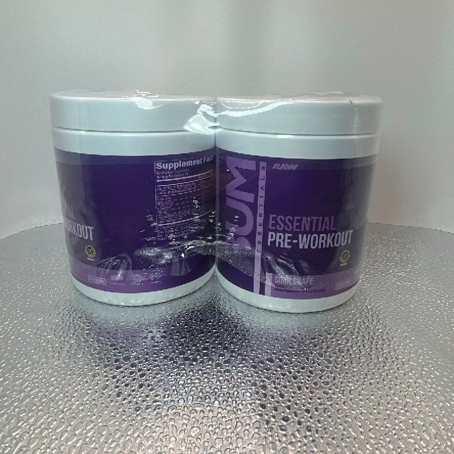 RAW Nutrition BUM Essentials Essential Pre-Workout Sour Grape 2-Pack