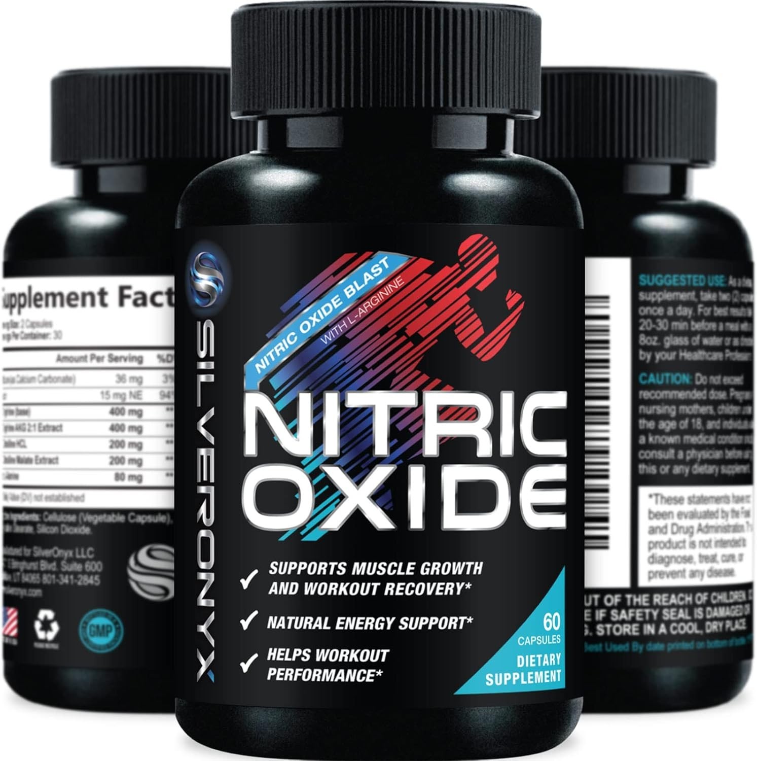 Oxido Nitrico y L-arginina Extra Fuerte Para Aumentar La Energia Muscular 60 Ct