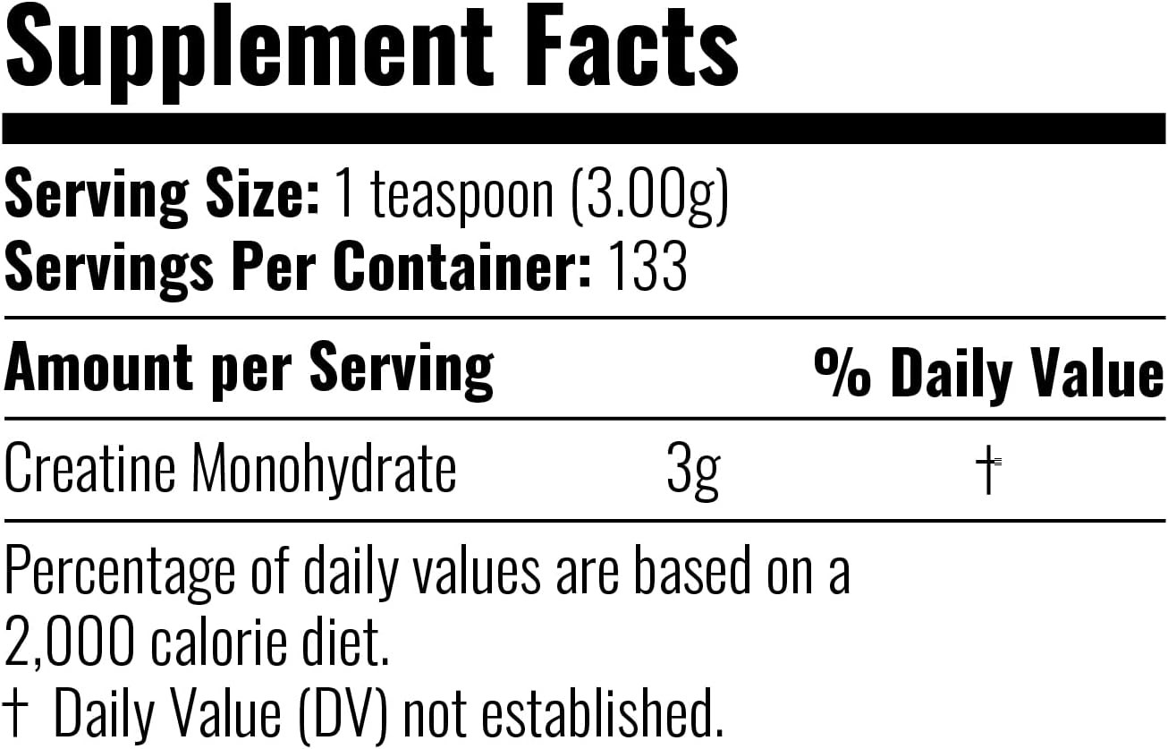 INNER ARMOUR CREATINE MONOHYDRATE 400G 133 Servings Increase Strength ATP Muscle