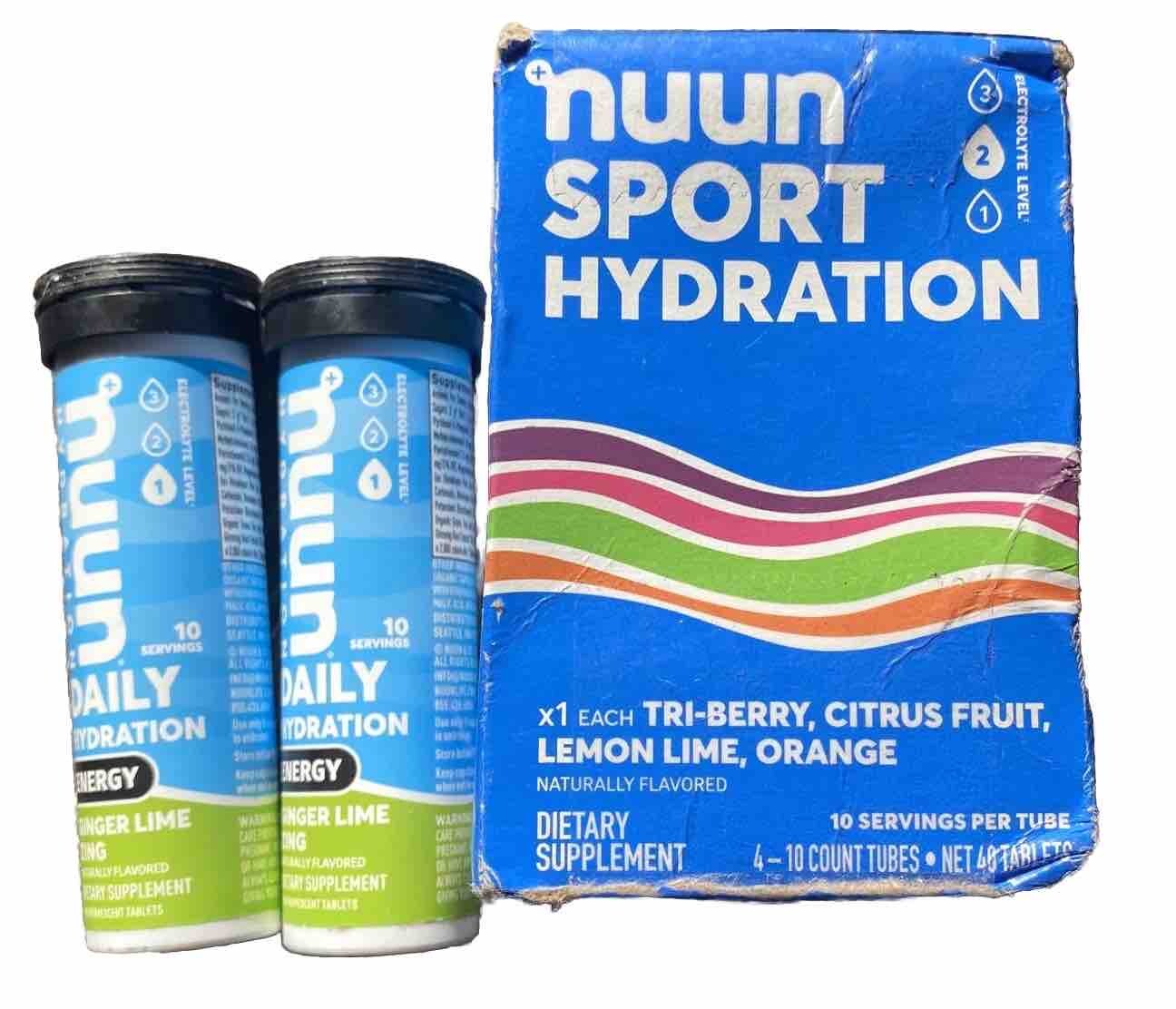 Nuun Sport Electrolyte Hydration Tablets Tri-Berry Citrus Fruit 6 Pack