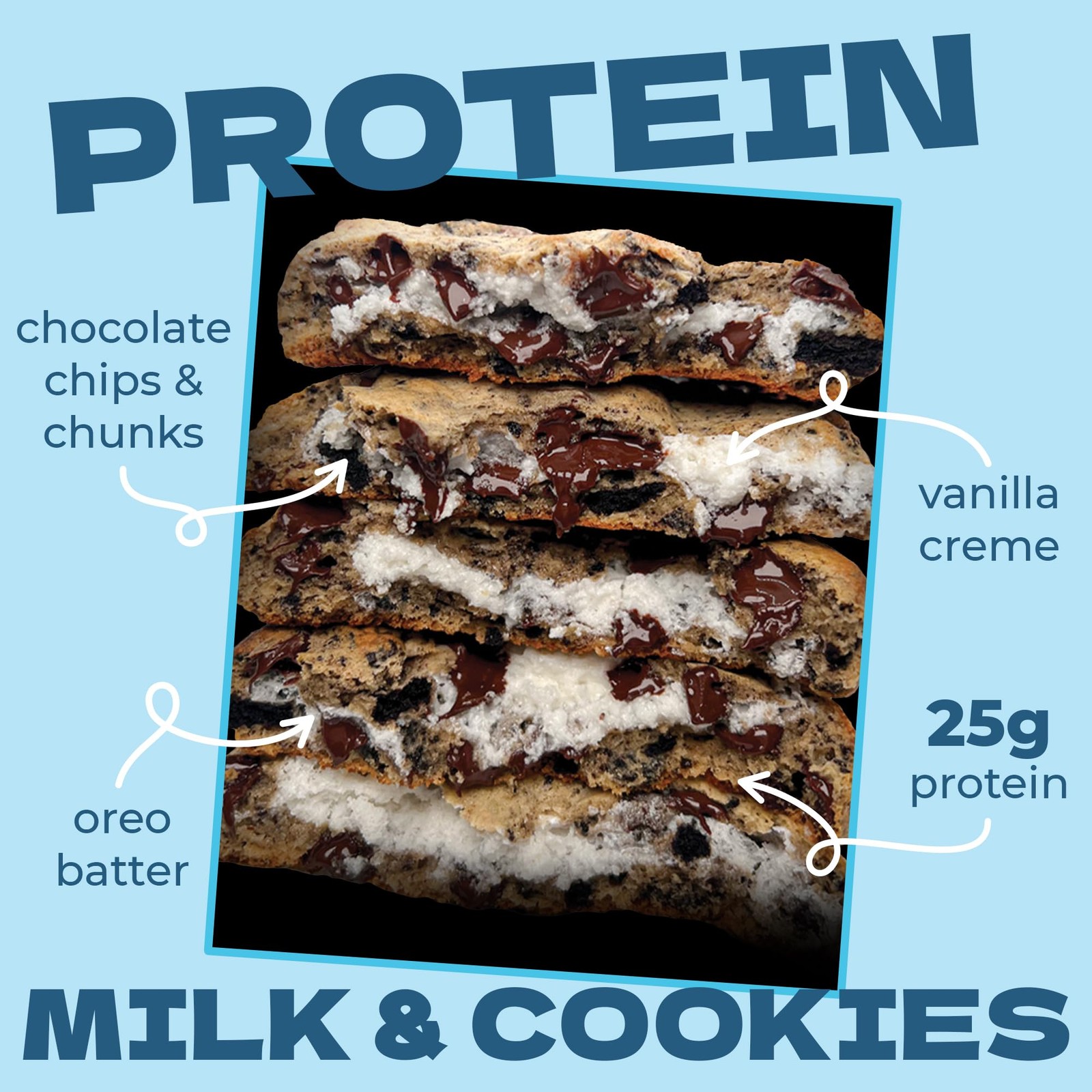 My Cookie Dealer Protein Cookies Milk Cookies 12-Pack 3.8Oz Each – 25G Of