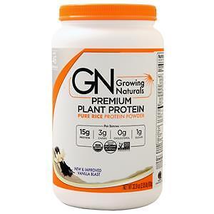 Growing Naturals Premium Plant Protein – Pure Rice Protein Powder Vanilla Blast