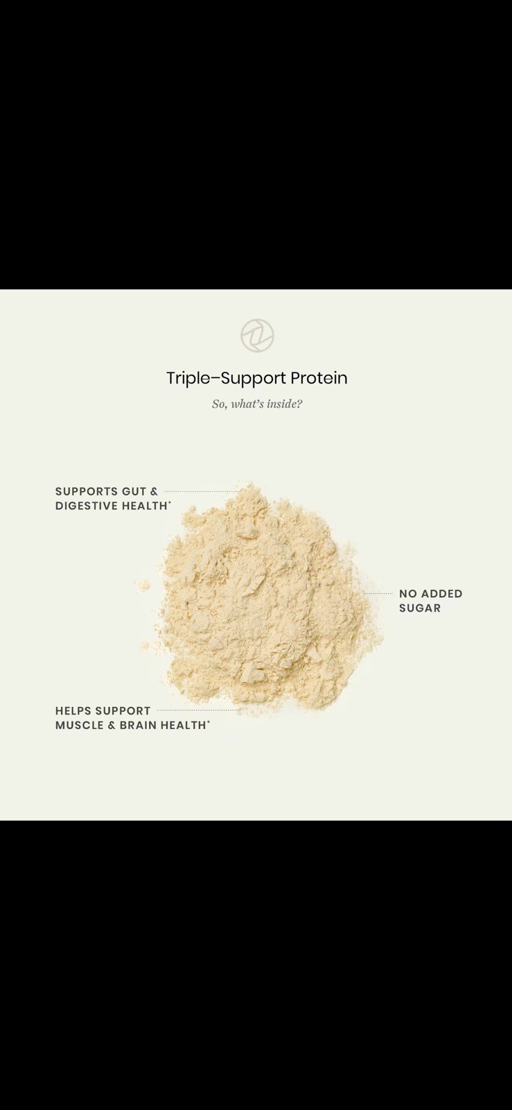 Perelel Triple-Support Protein Powder No Added Sugar Creamy Vanilla 19.9 oz
