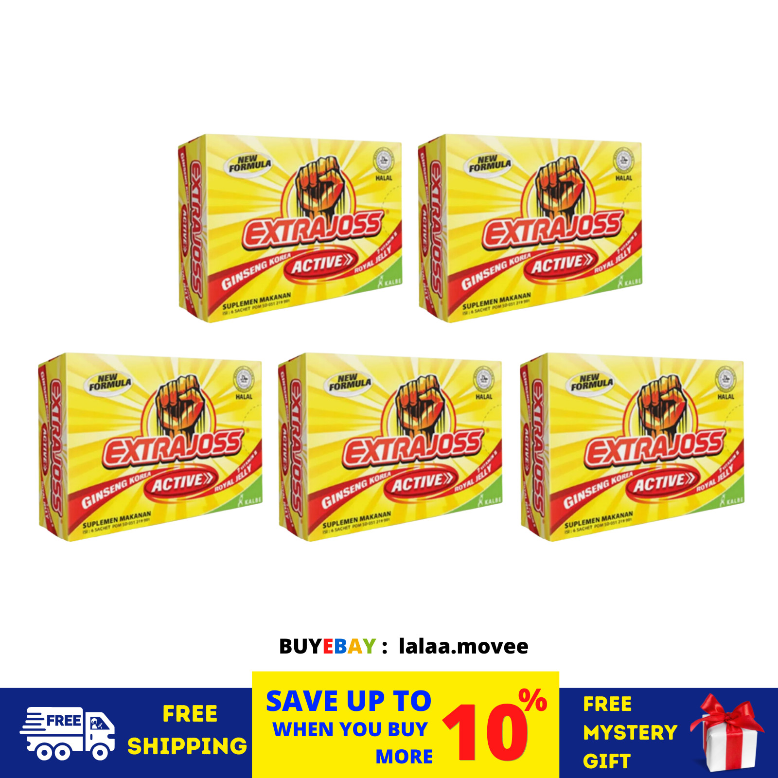 5 X EXTRA JOSS Active Flavour 5 Box Energy Drink Powder Boost Stamina