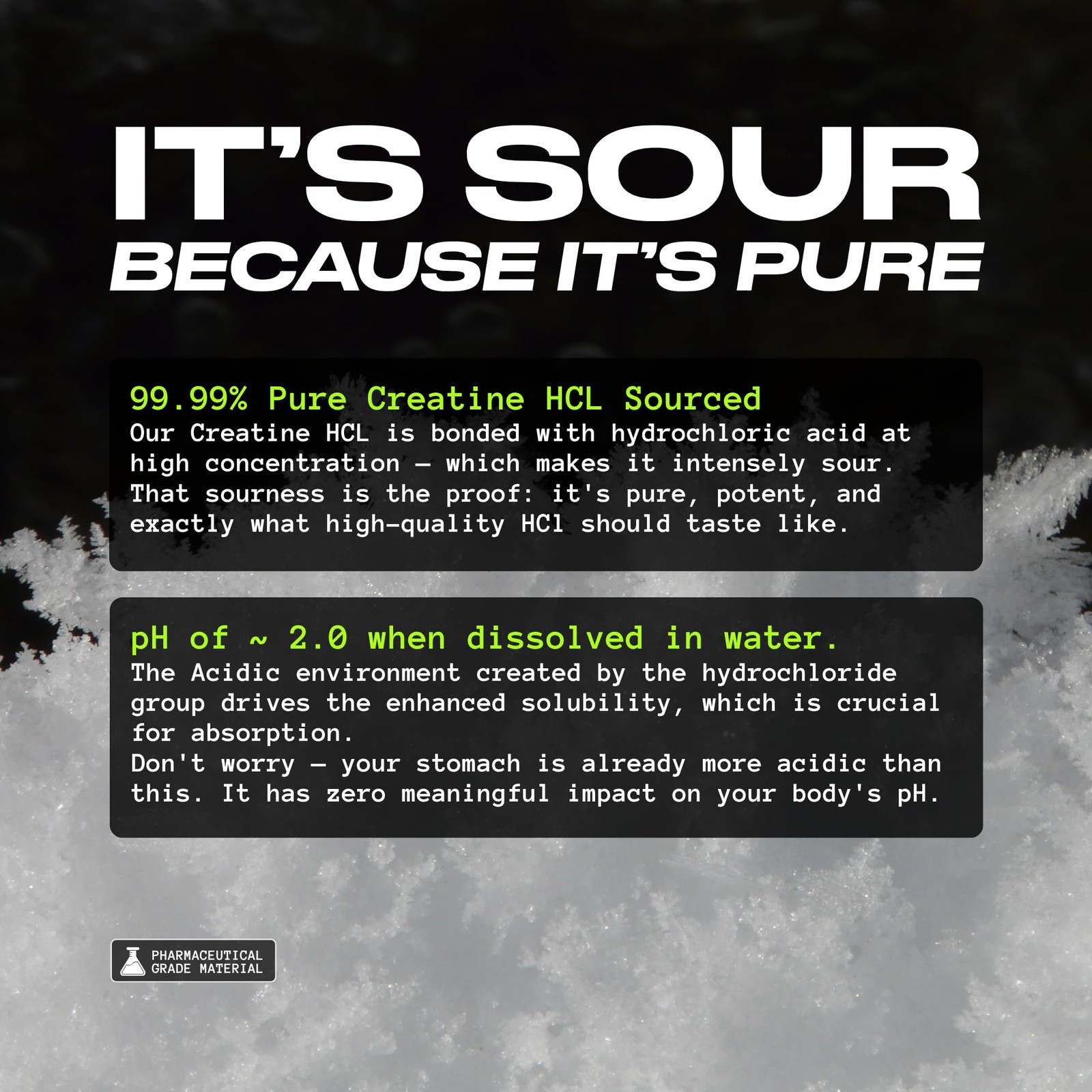 Chamberofgods Creatine HCL | 100% Pure Unflavoured | 83 Servings