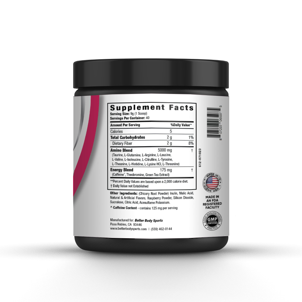 Bodyform Amino Energy – Raspberry Iced Tea (2 Pack) – 80 Total Servings