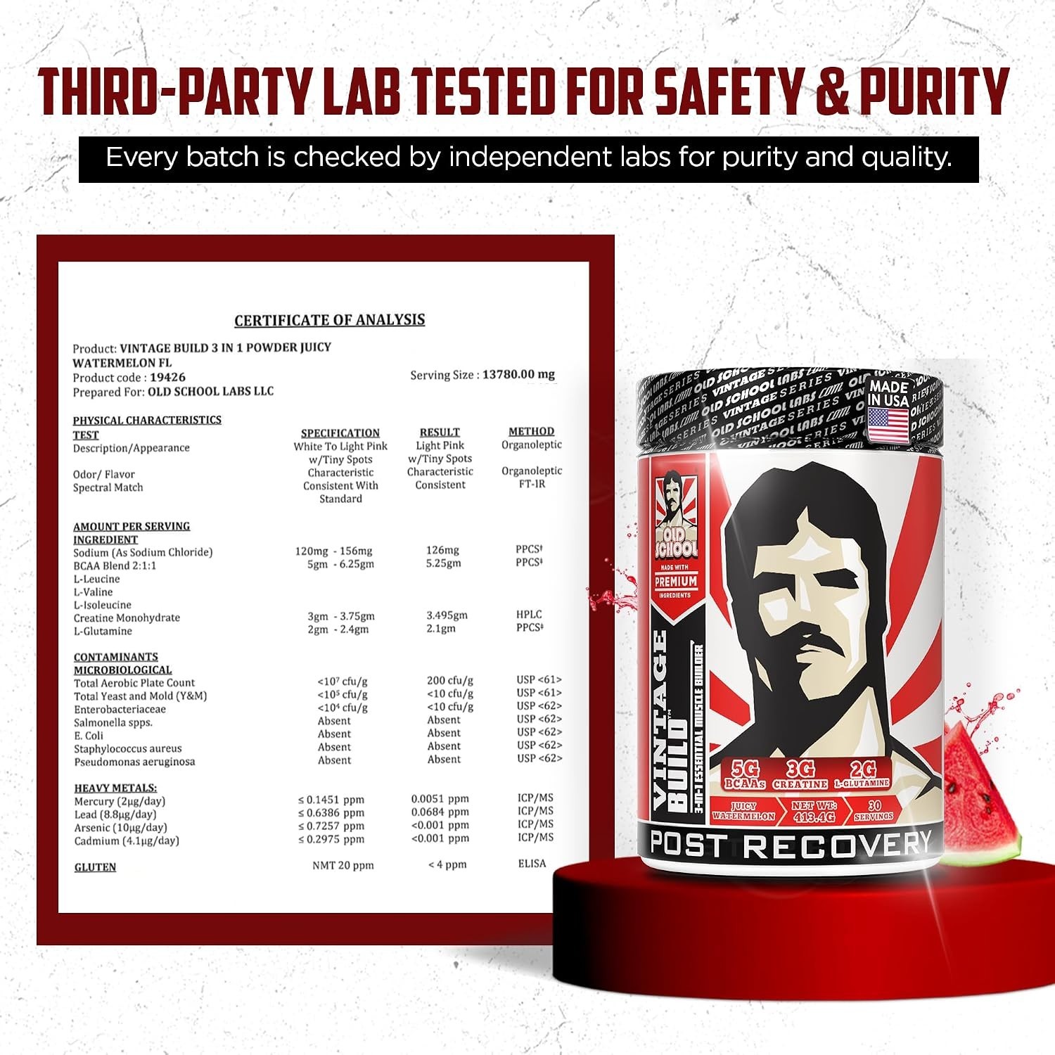 Muscle Recovery Drink with BCAAs & Creatine – 30 Servings