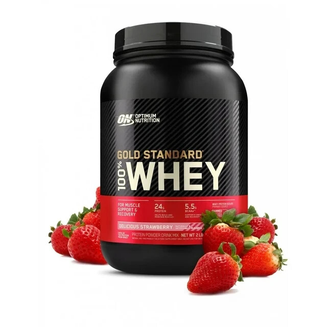 Optimum Nutrition Gold Standard 100% Whey Protein strawberry flavored 900g-2.0lb