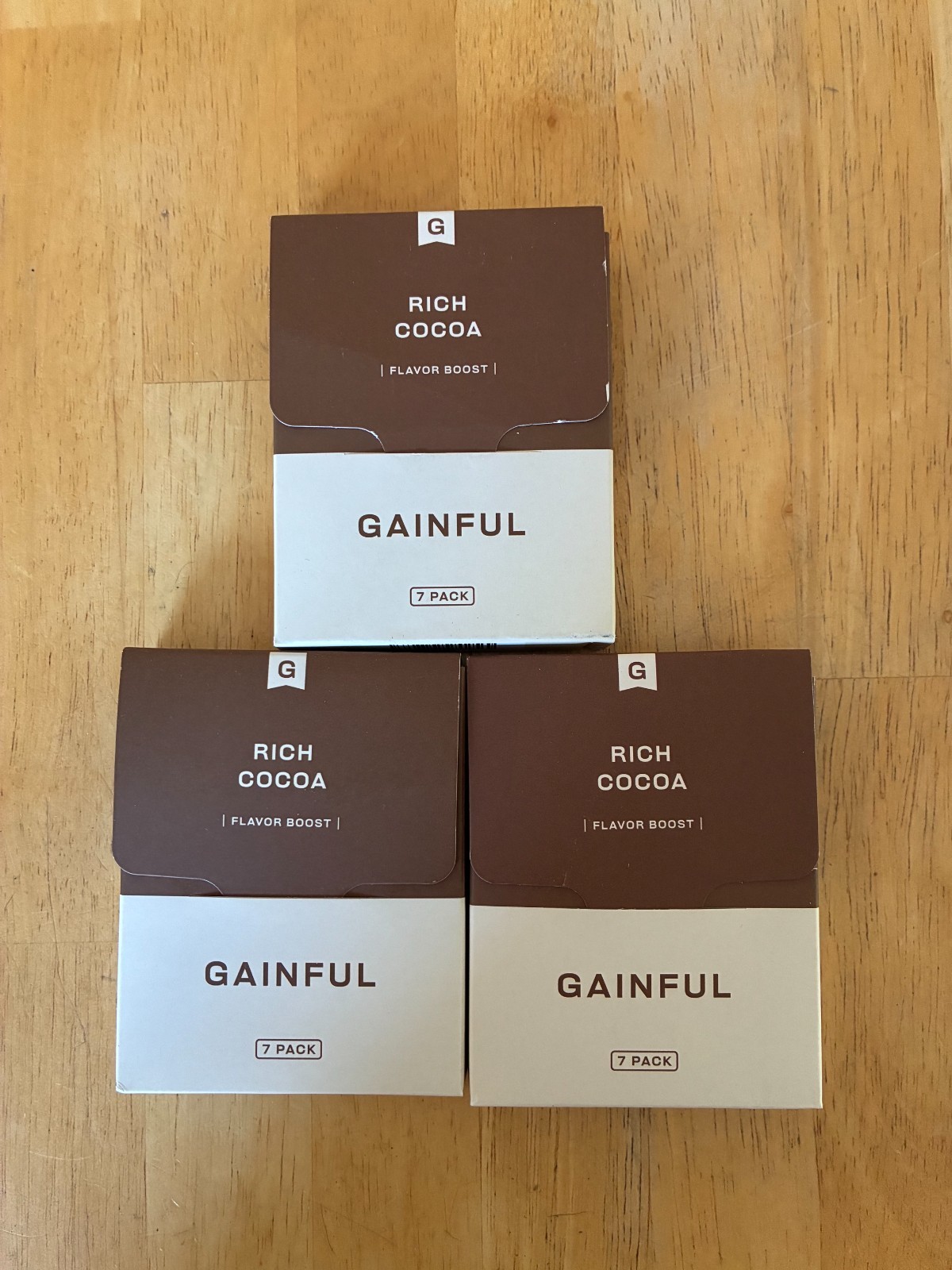 Gainful Rich Cocoa Chocolate Flavor Boost 3 Boxes 7 Pack Each LOT